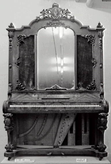 Upright pianoforte made by Charles Cadby