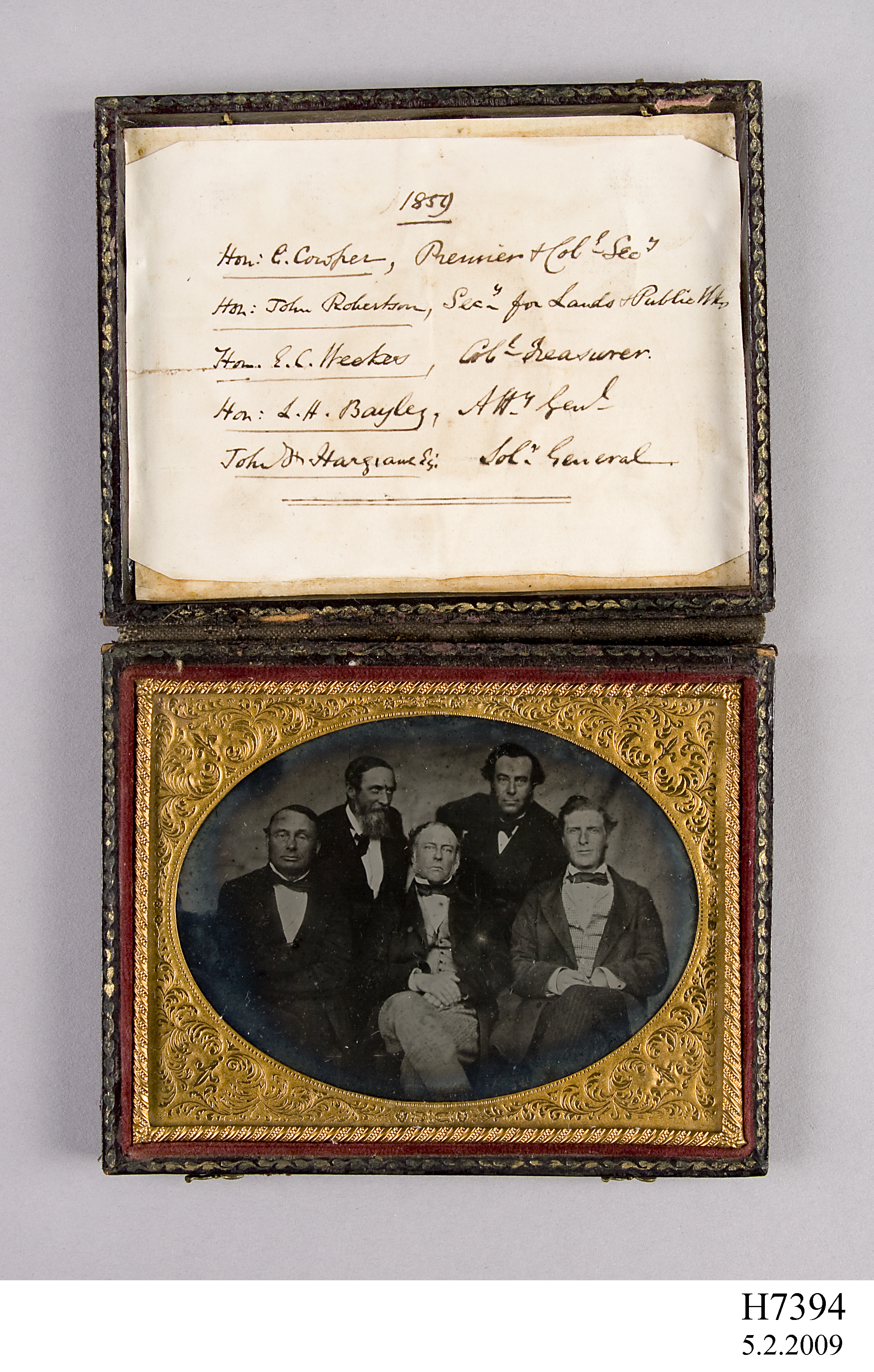 Ambrotype of Charles Cowper's Ministry