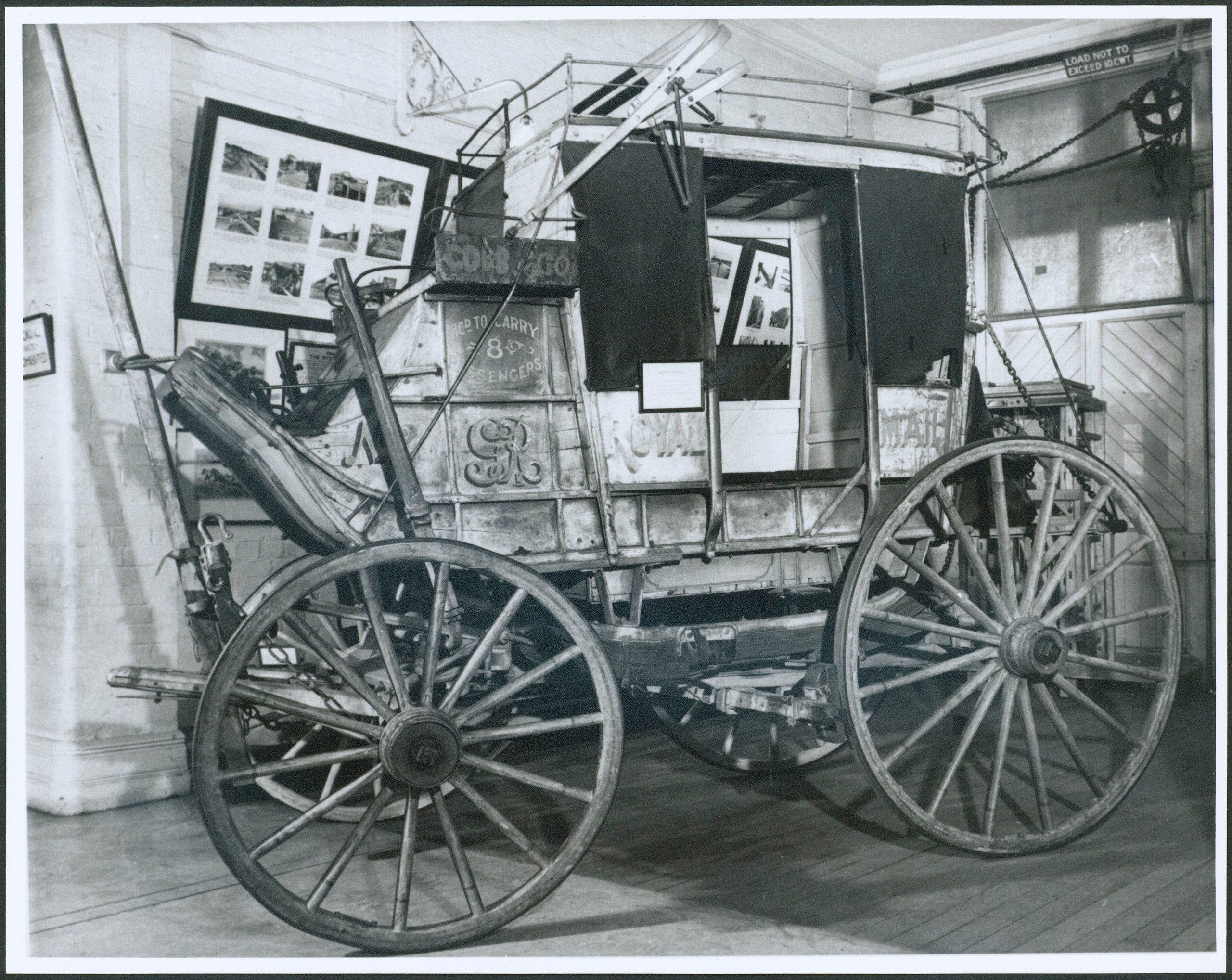 Cobb & Co mail and passenger coach made by Cobb & Co., Charleville, Qld, 1890