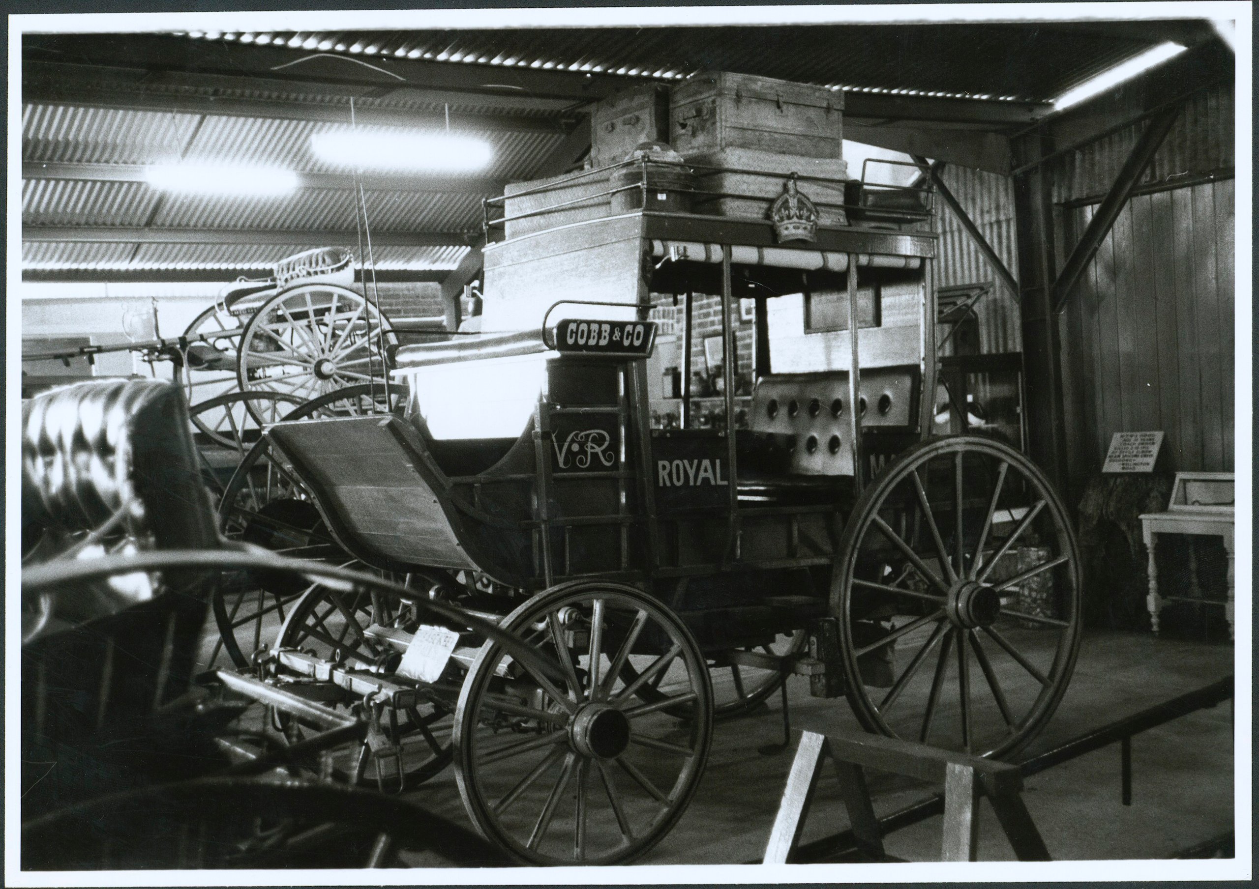 Cobb & Co mail and passenger coach made by Cobb & Co., Charleville, Qld, 1890