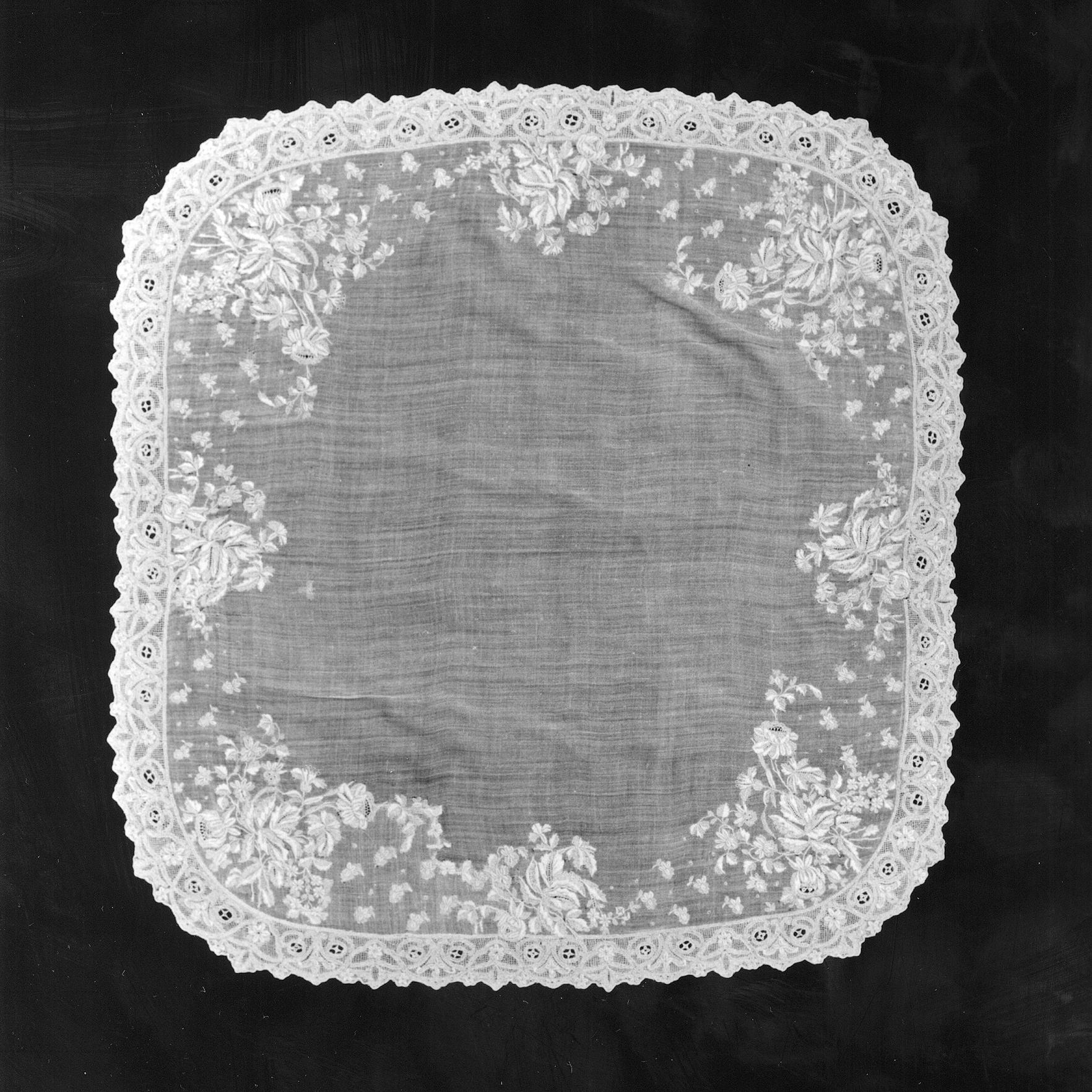 Embroidered lace handkerchief discount