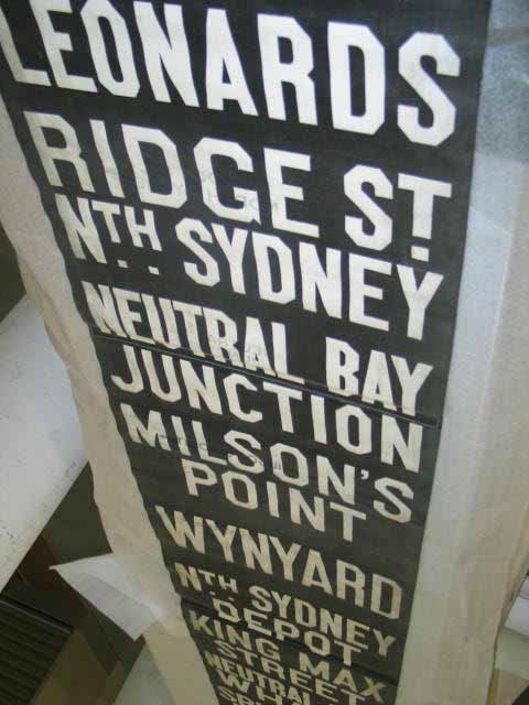 Destination rolls used on Sydney and Newcastle electric trams