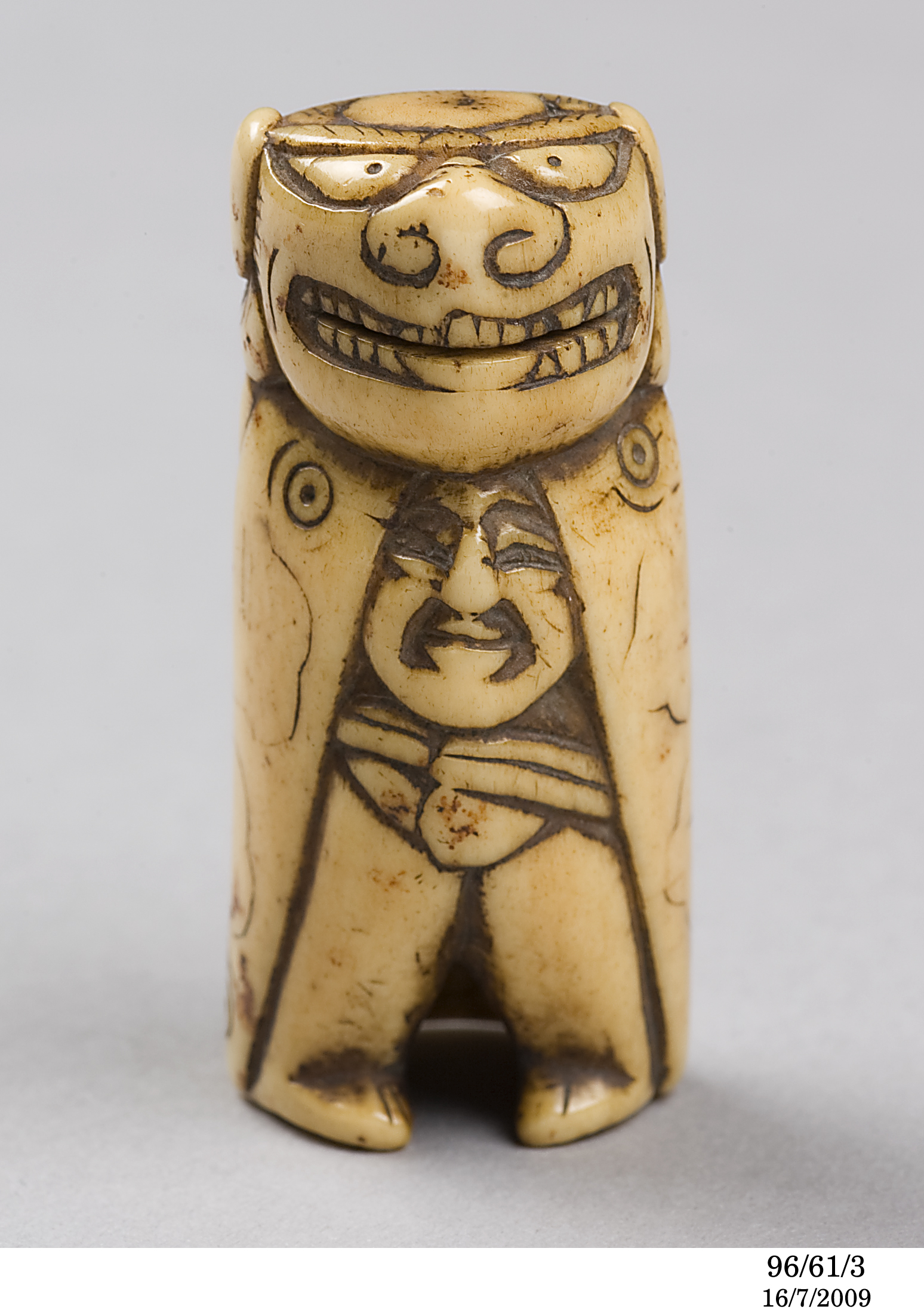 Netsuke in a shape of lion dancer