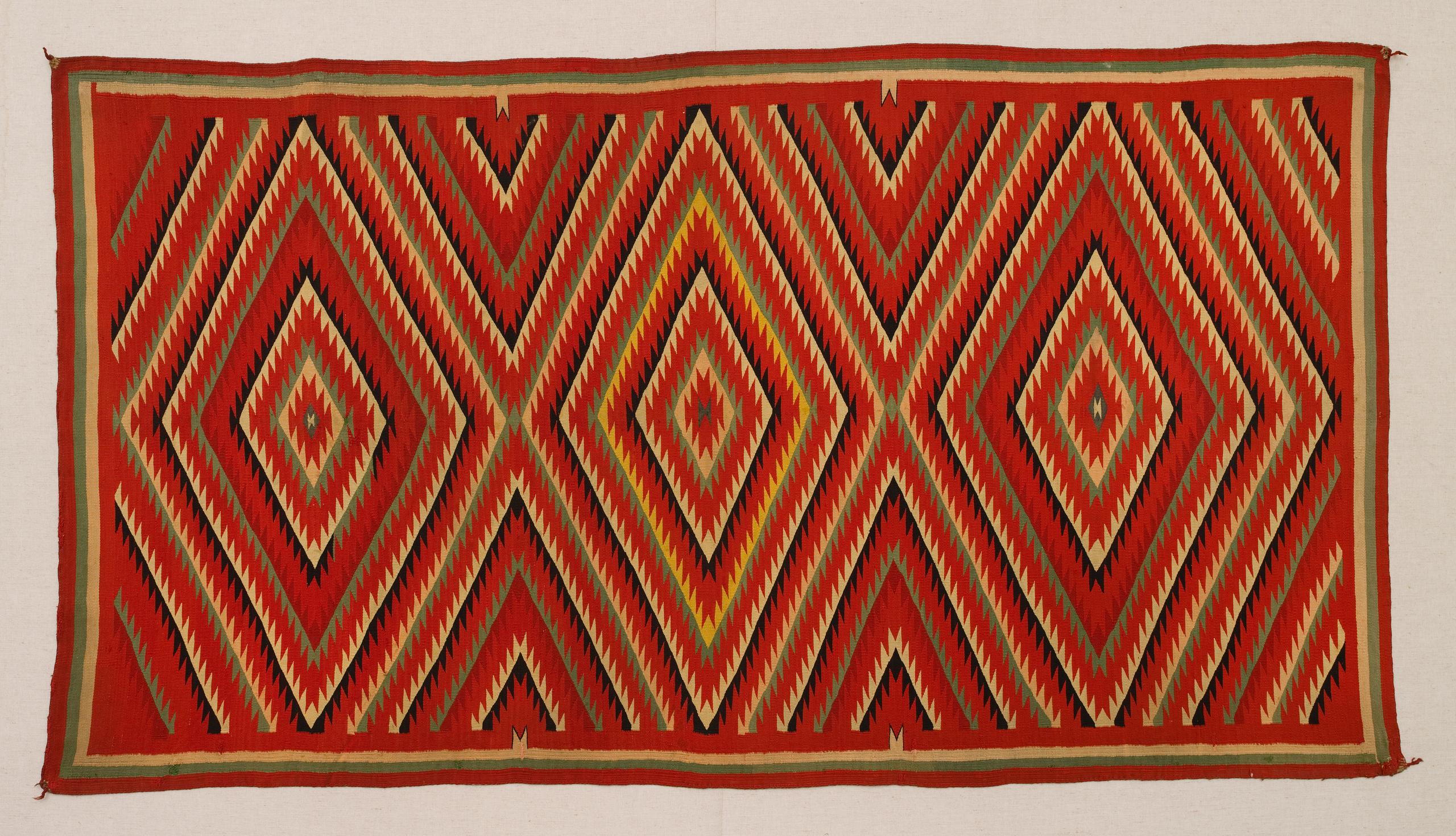 Powerhouse Collection - Navajo 'Eye dazzler' rug, 1875-1920