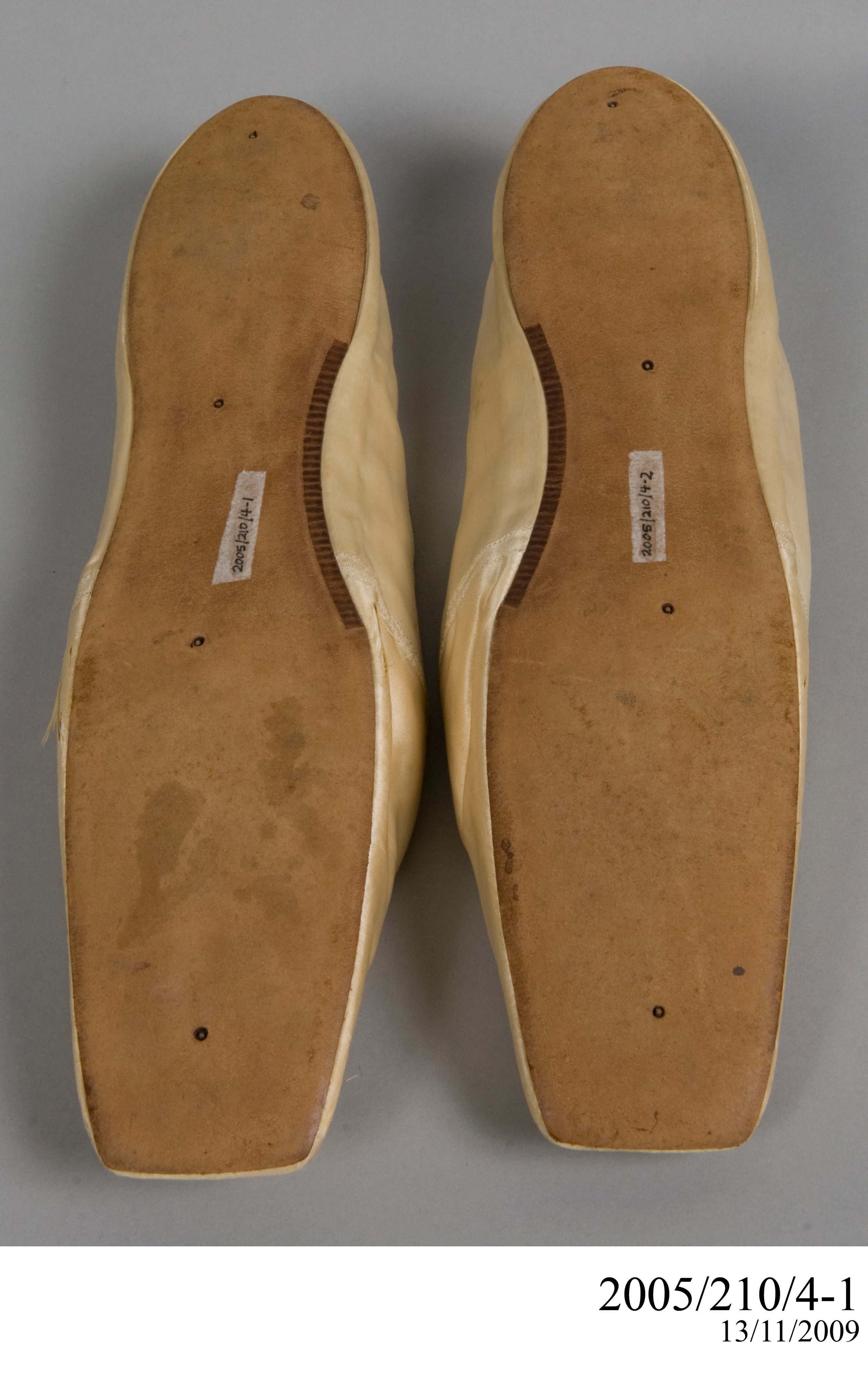Pair of wedding shoes by Walter & Co worn by Agnes Thompson