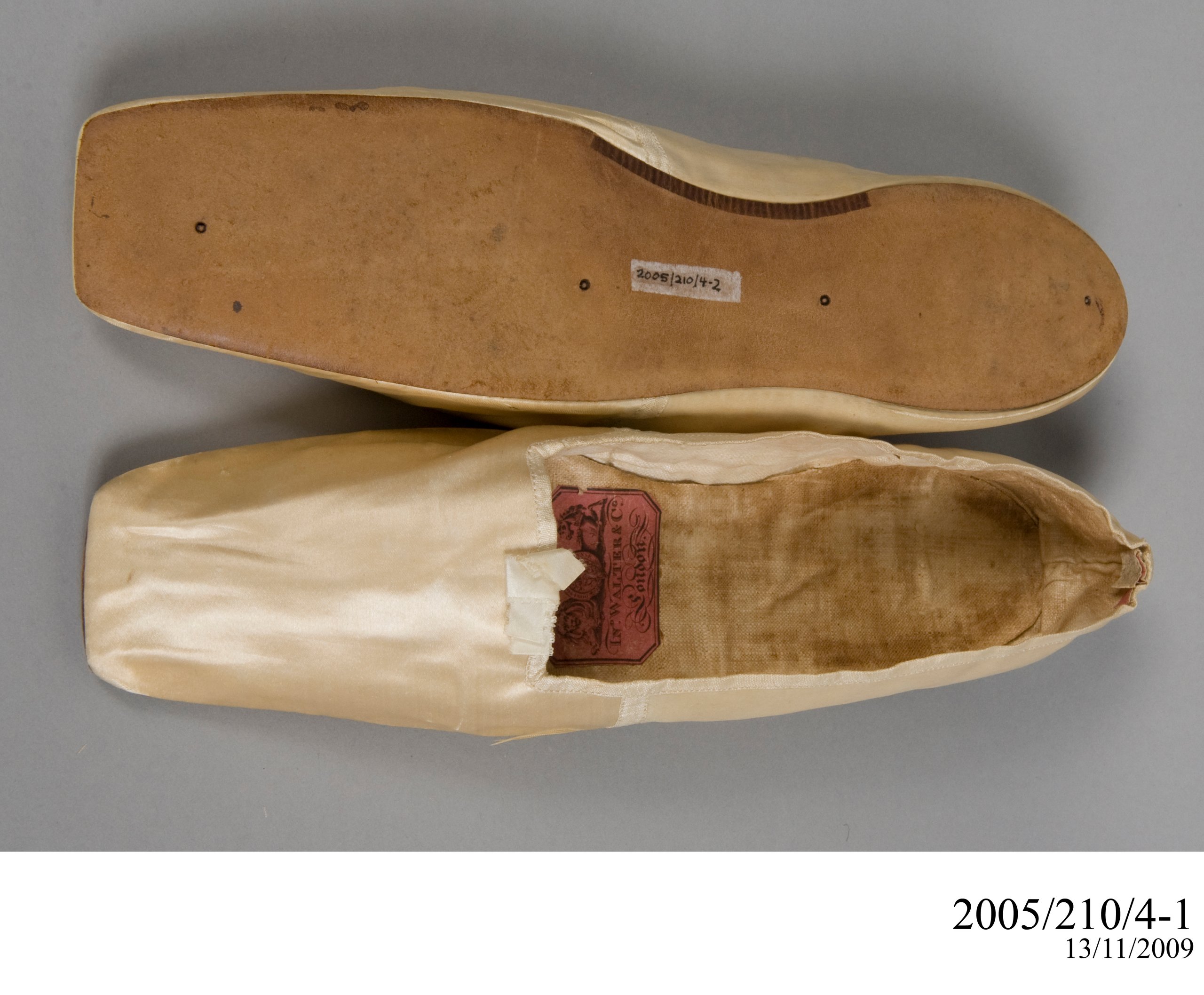 Pair of wedding shoes by Walter & Co worn by Agnes Thompson