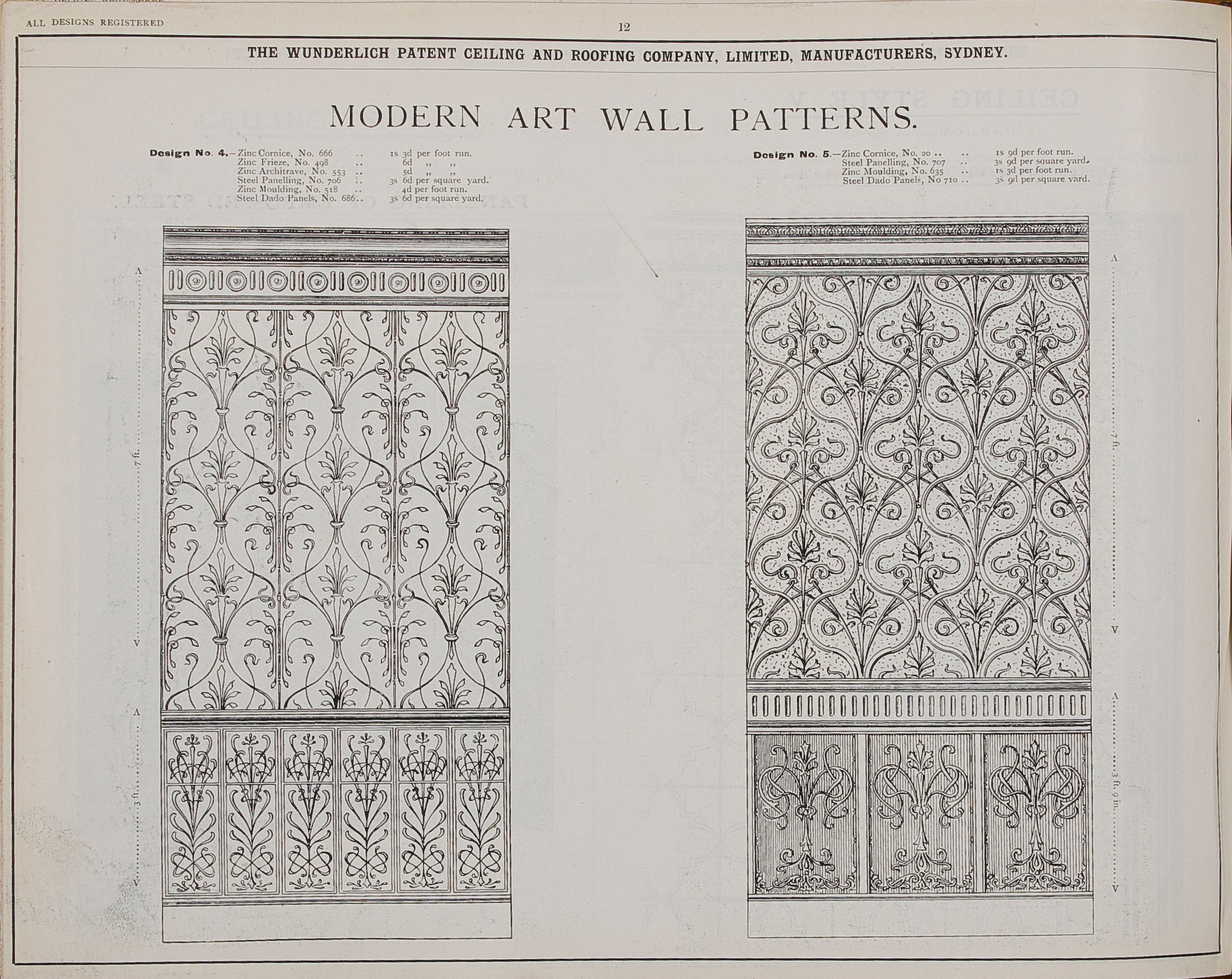Page from Wunderlich 'Supplement to Illustrated Catalogue'