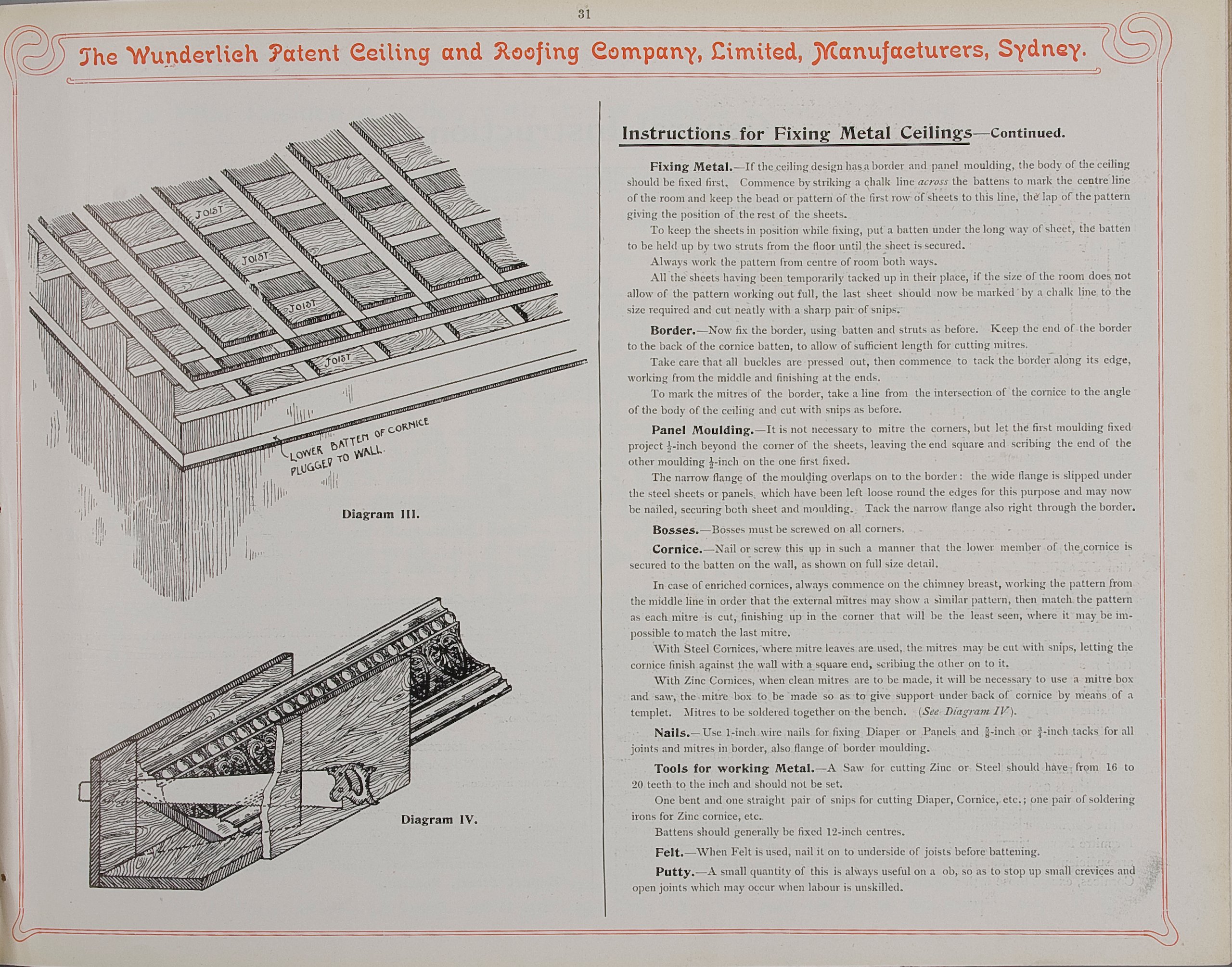 Page from Wunderlich catalogue 'Ceiling Designs'