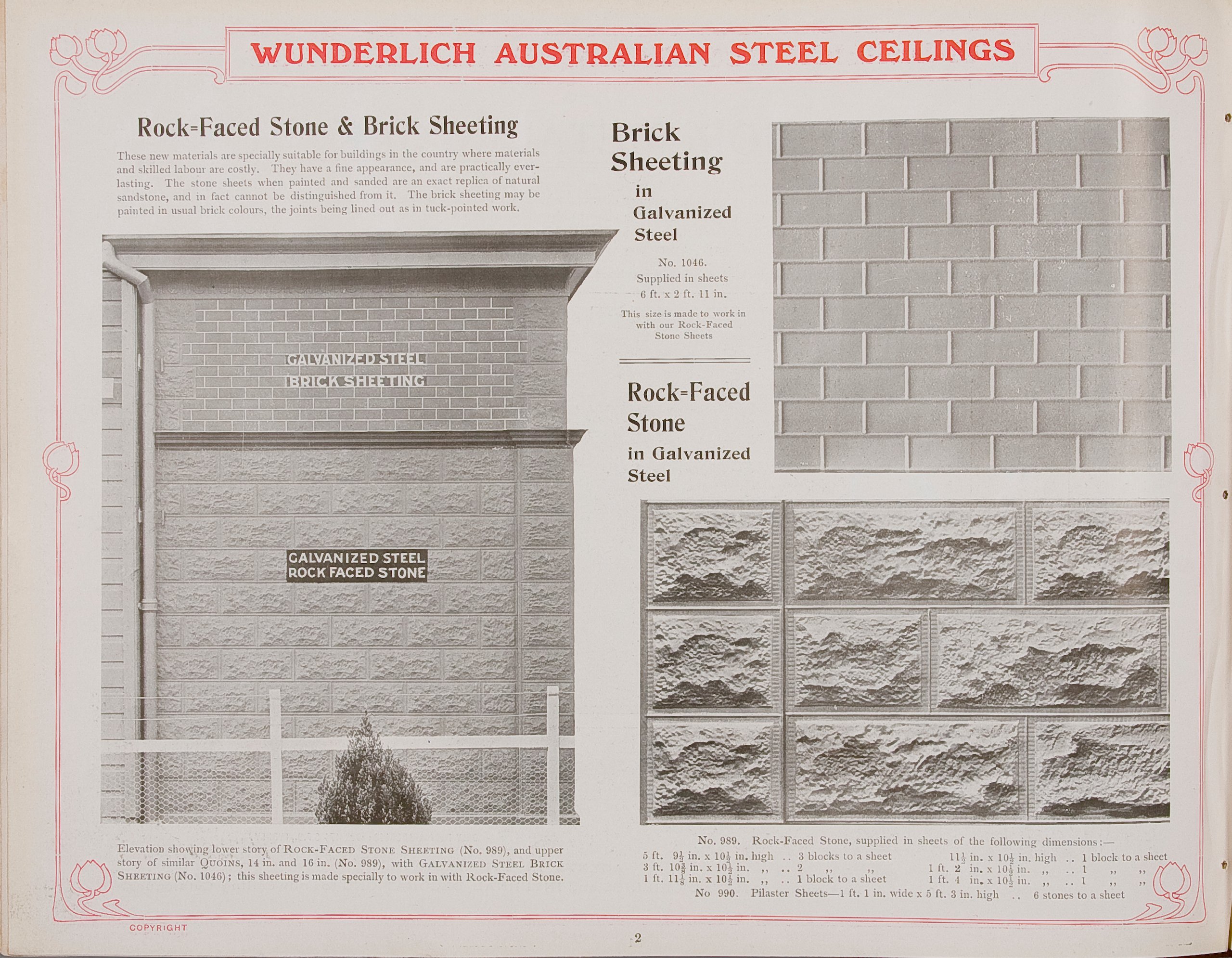 Page from Wunderlich catalogue 'Exterior Metal Work'