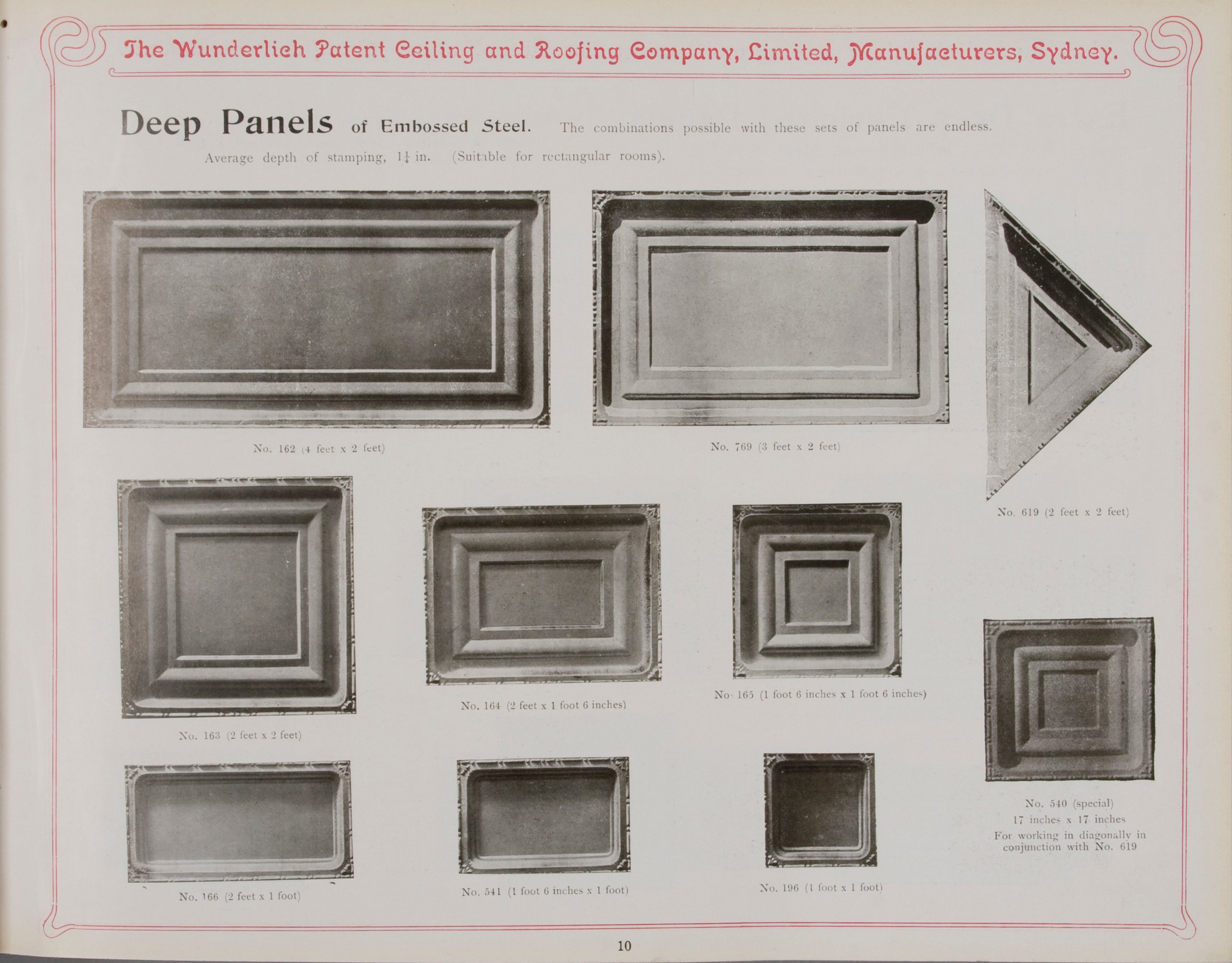 Page from catalogue of Wunderlich 'Steel Manufactures'