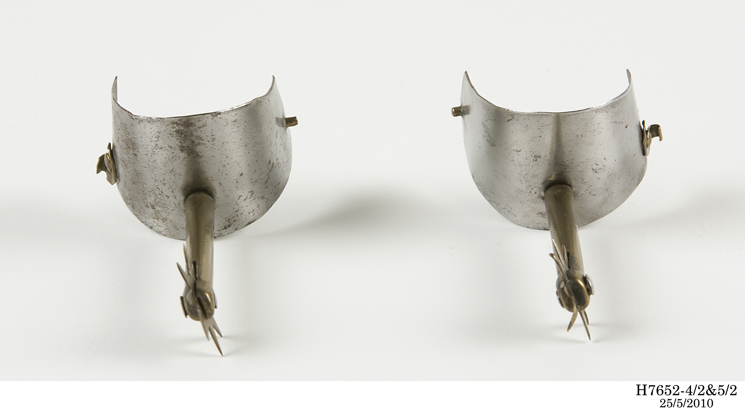 Miniature spur and ankle armour by Paul Hardy