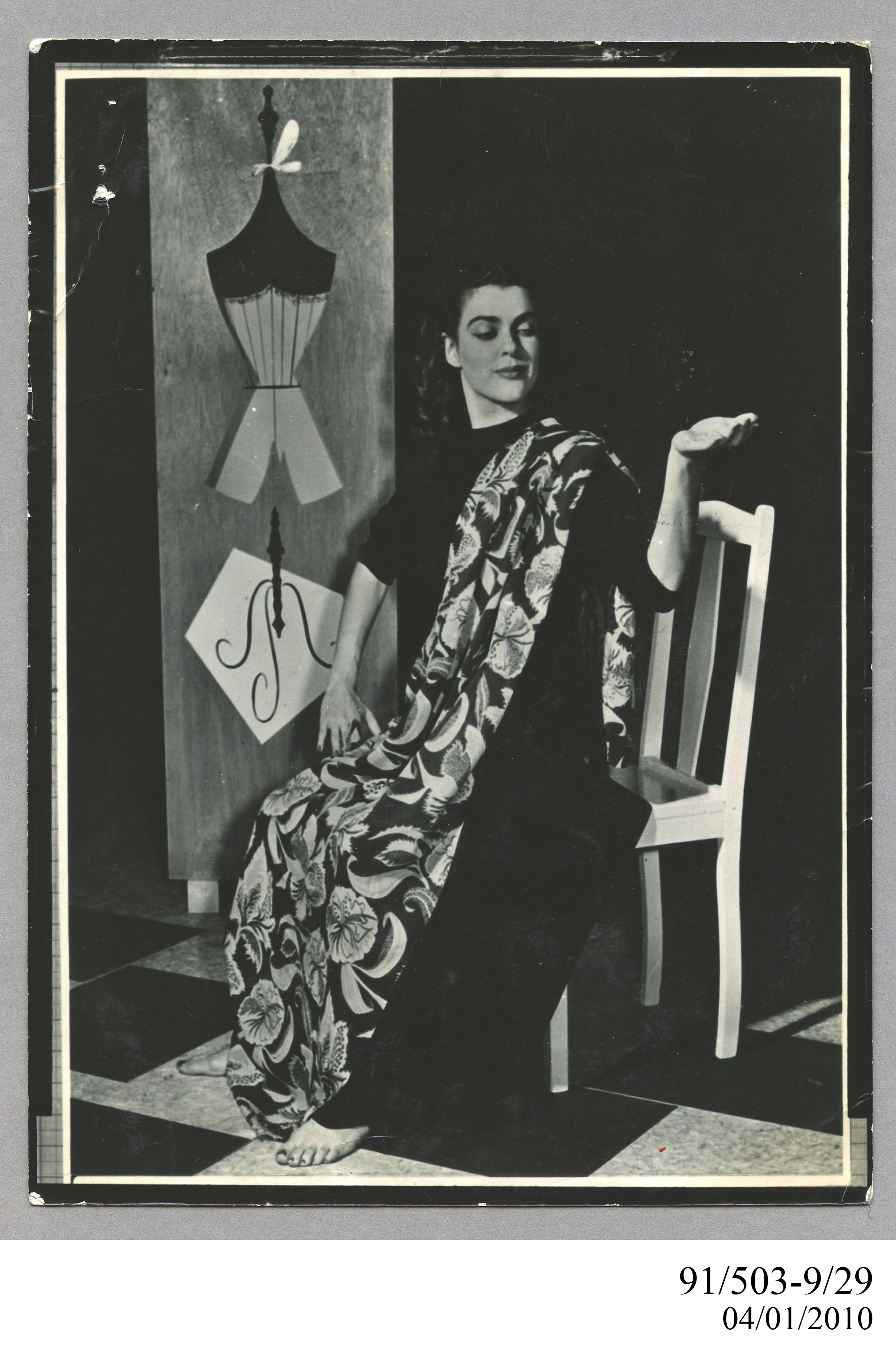 Photographic print of fashion model with Prestige fabric