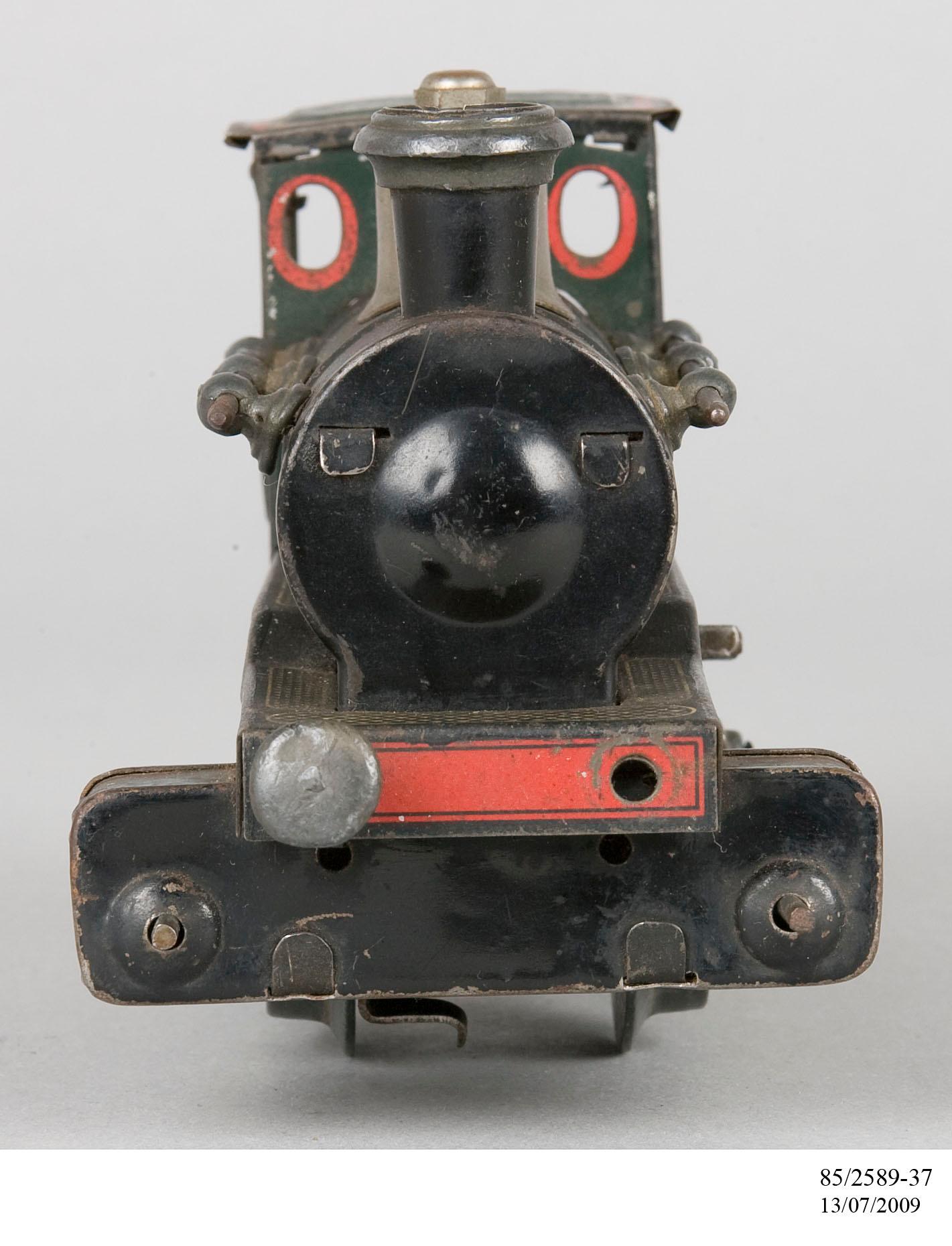 Locomotive à Vapeur Ancienne Avec Tender - Jouet Bing Bavaria, Tôle, D'occasion