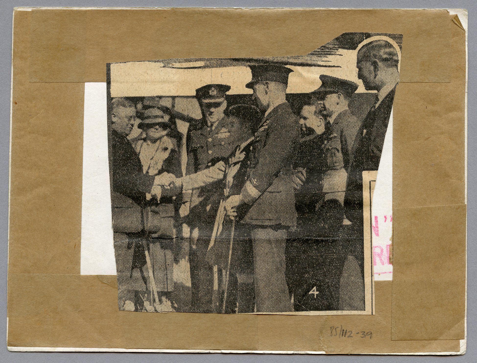 Photograph of the handing over of the "Southern Cross" aircraft at Richmond, NSW, 1935