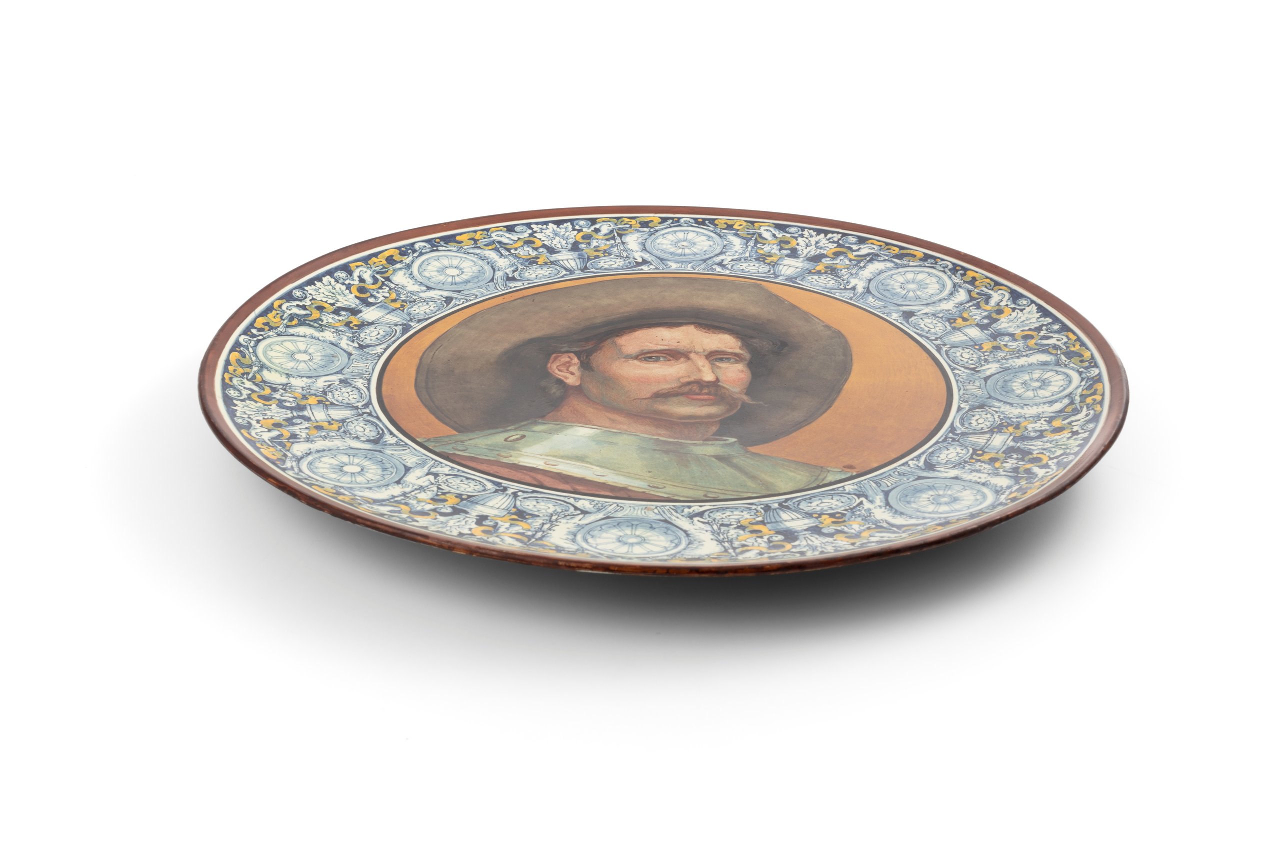 Faience plaque by Doulton & Co