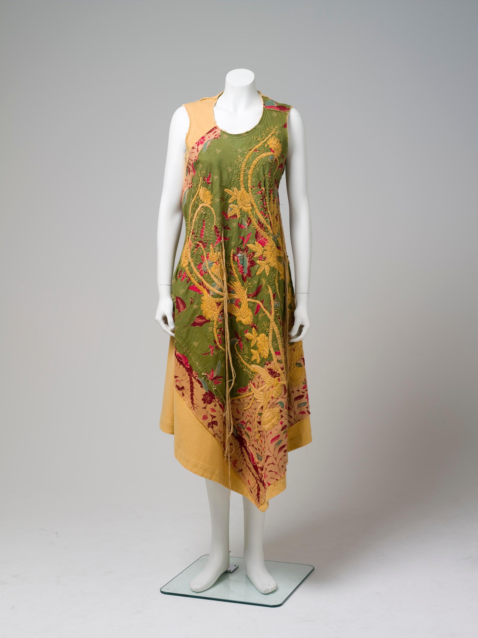 white christmas dresses Indonesian Batik Cotton Dress S/M main image 1