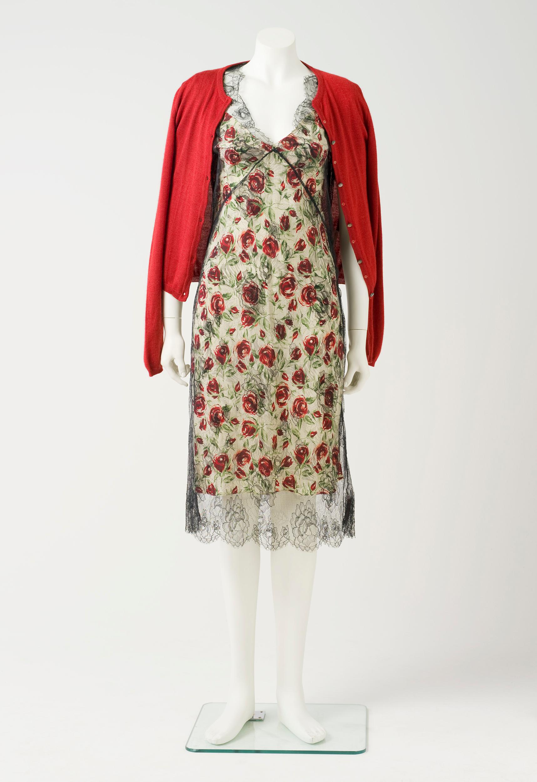 Powerhouse Collection - Slip dress and cardigan ensemble by Collette Dinnigan Powerhouse Collection - Slip dress and cardigan ensemble by Collette Dinnigan