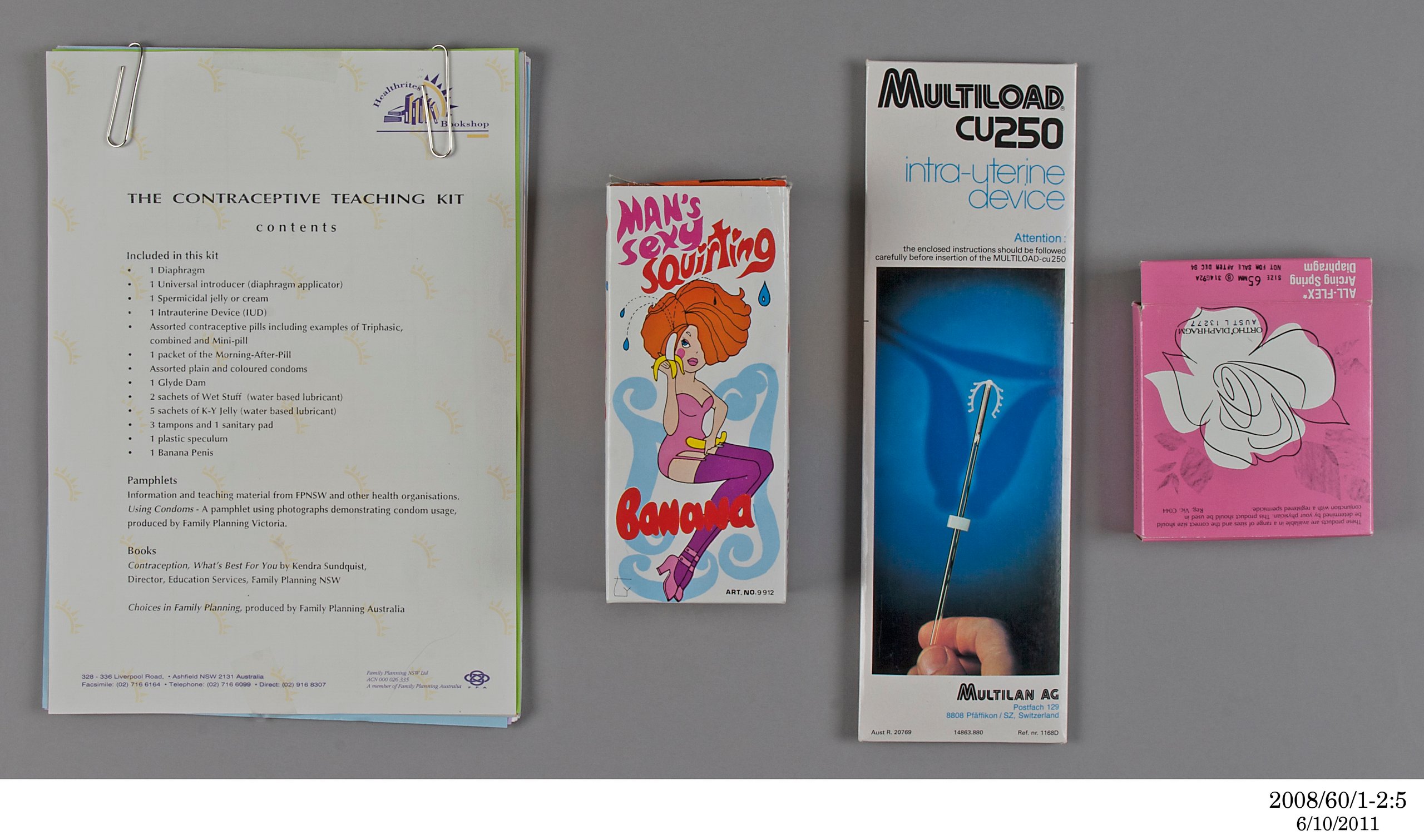 Contraceptive Teaching Kit made by The Family Planning Association of New South Wales