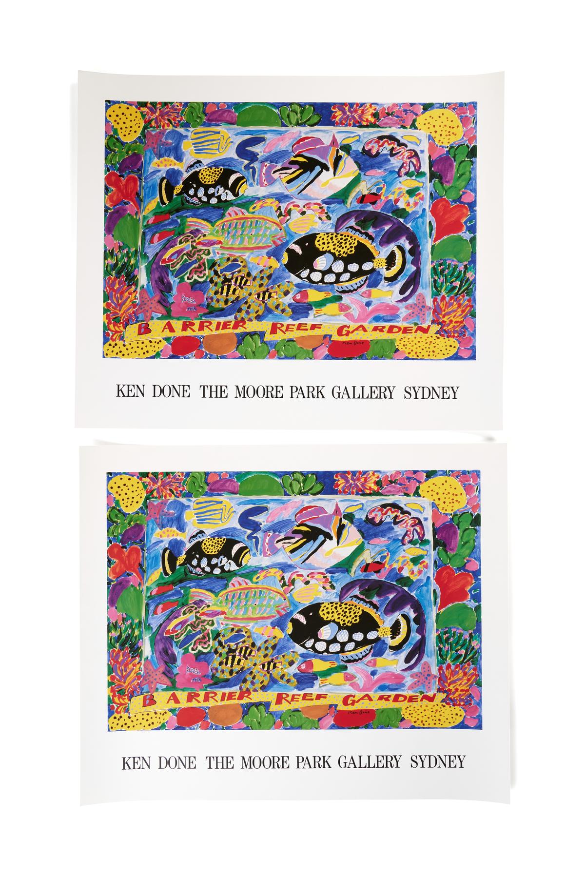 Powerhouse Collection - Two 'Barrier Reef Garden' Posters, 1984-1985