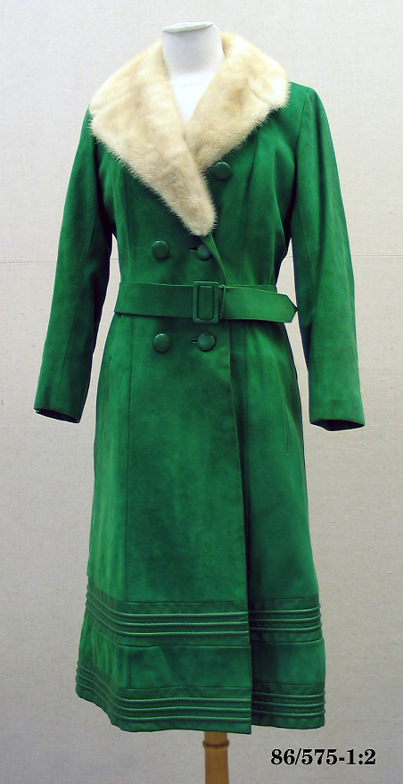 Womens green suede coat