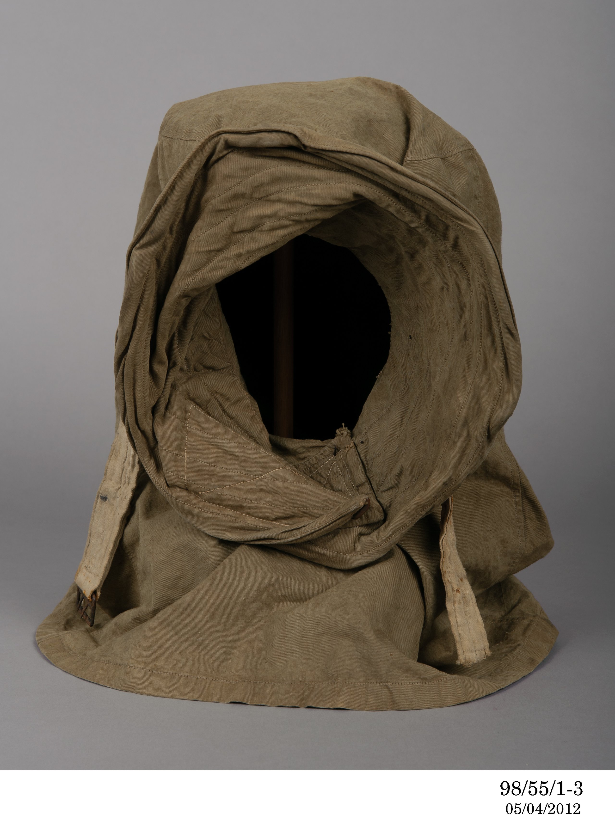 Hood used by Charles Laseron during Mawson's Australasian Antarctic Expedition.