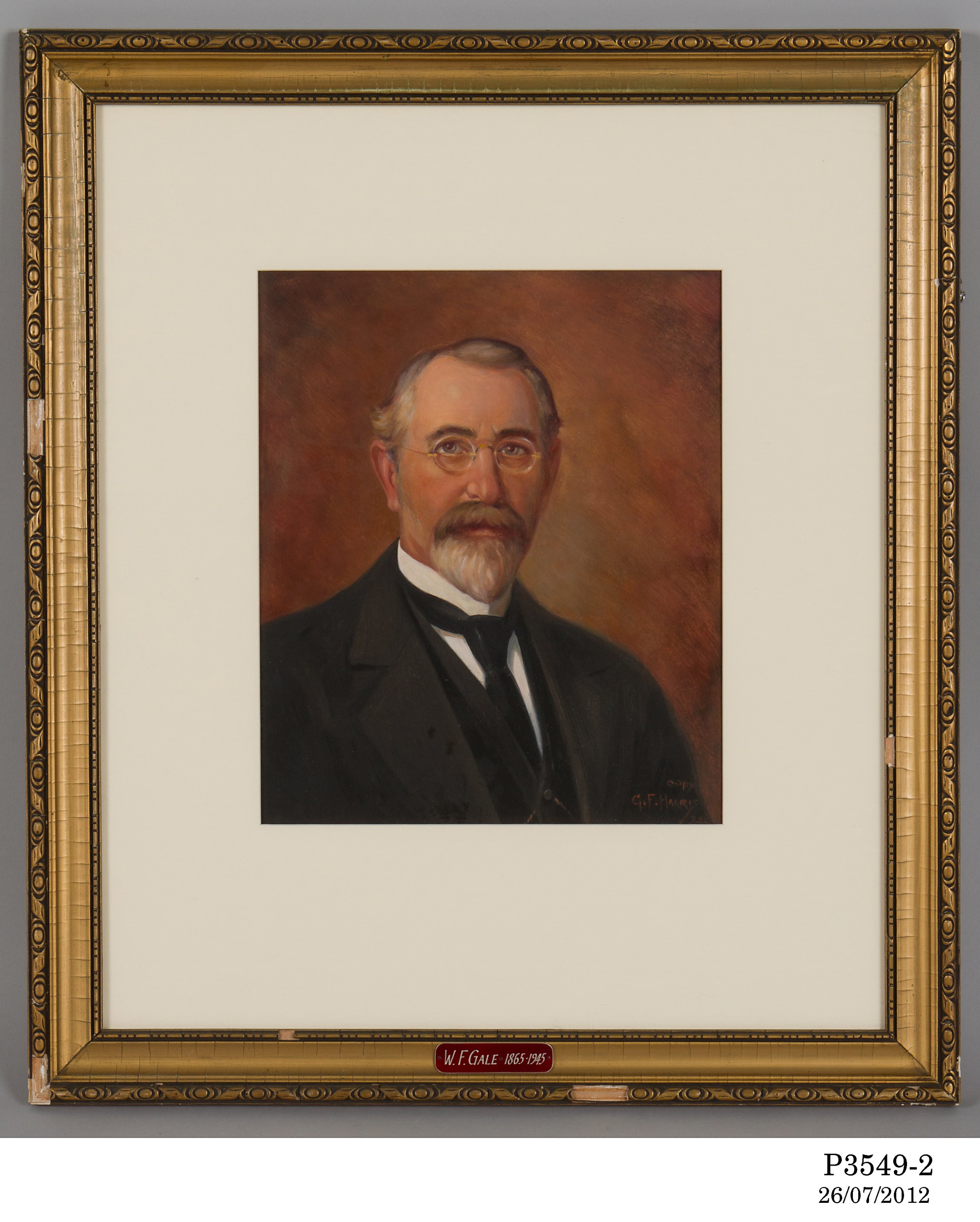 Portrait painting of W F Gale
