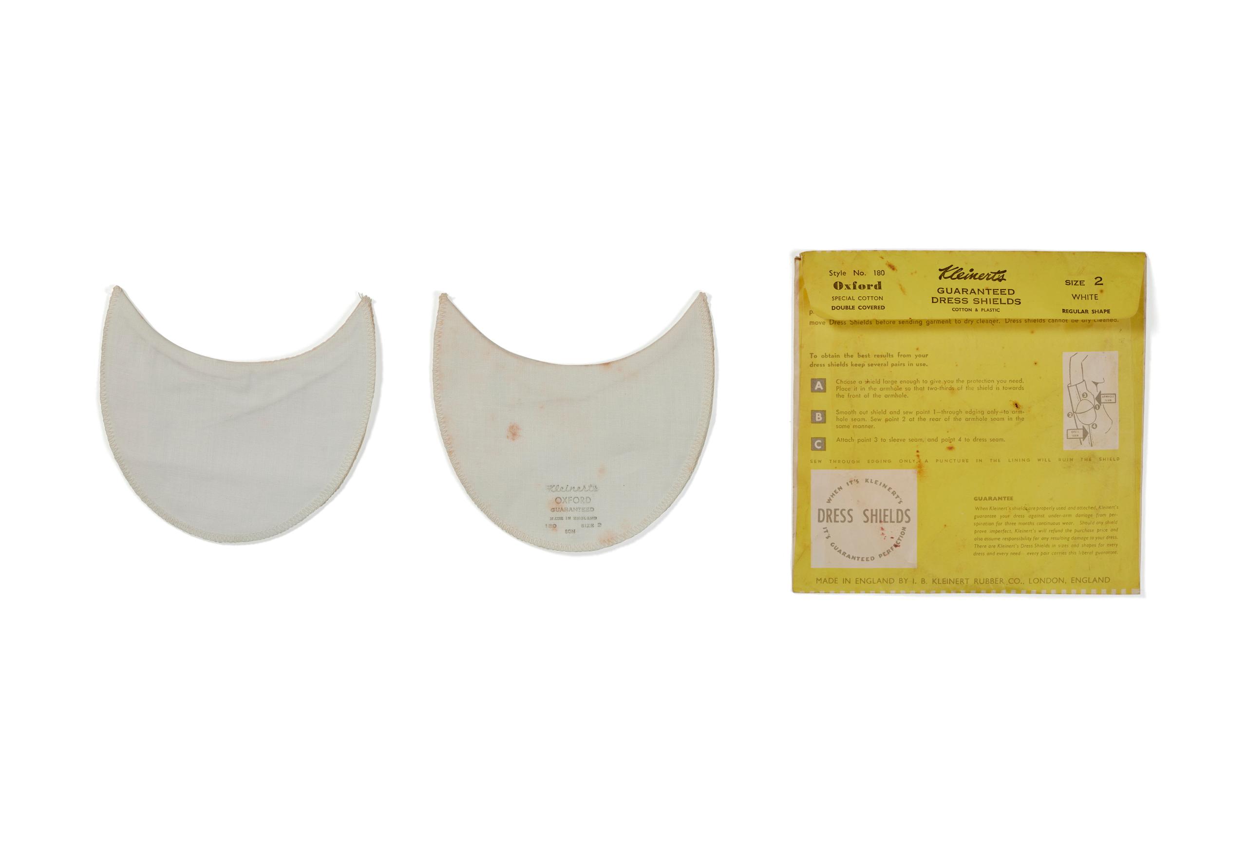 Powerhouse Collection - Pair of womens dress shields by Kleinerts Rubber  Co, 1941-1955
