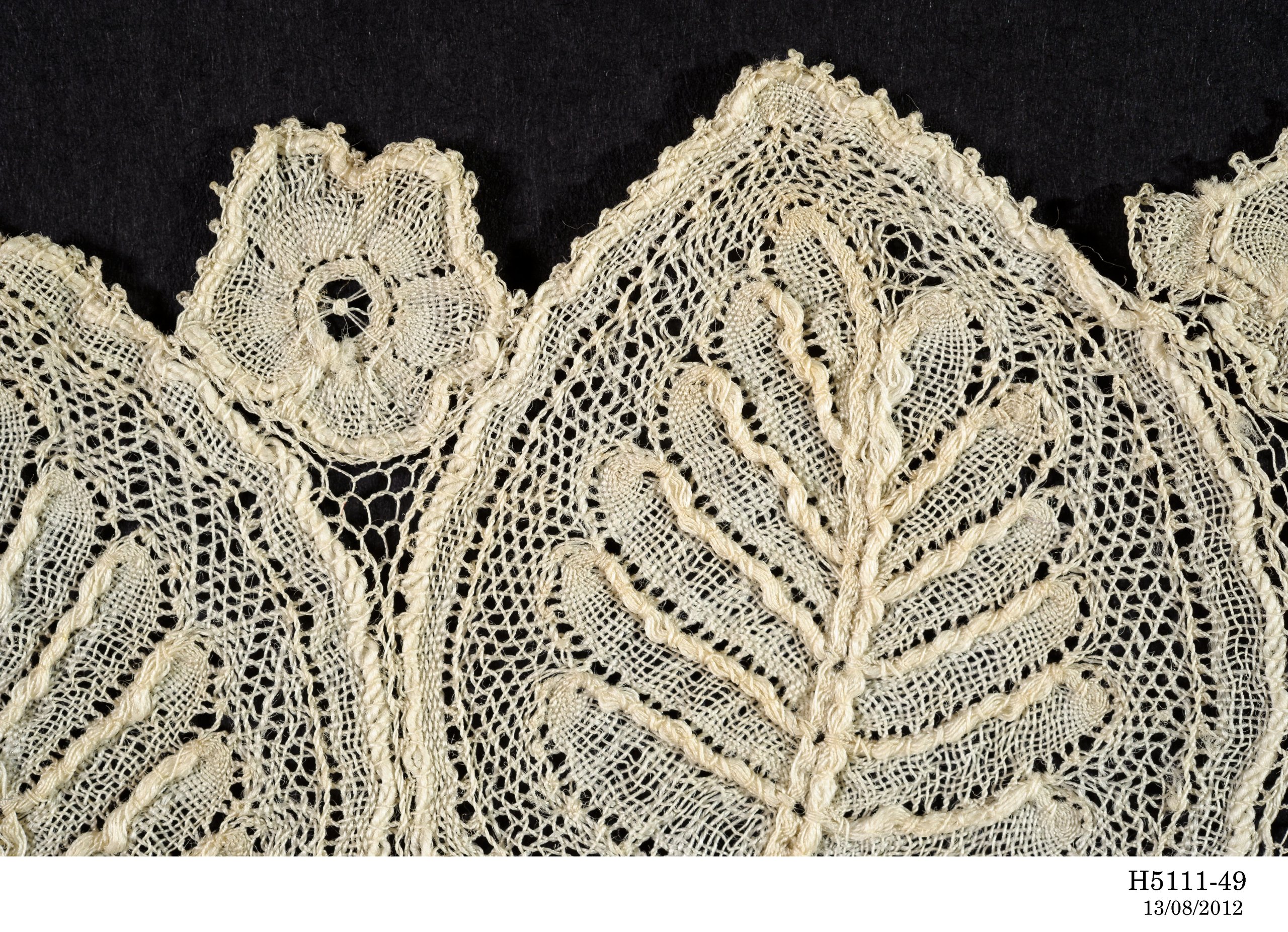 Borders, Medium: linen Technique: needle lace (commonly called