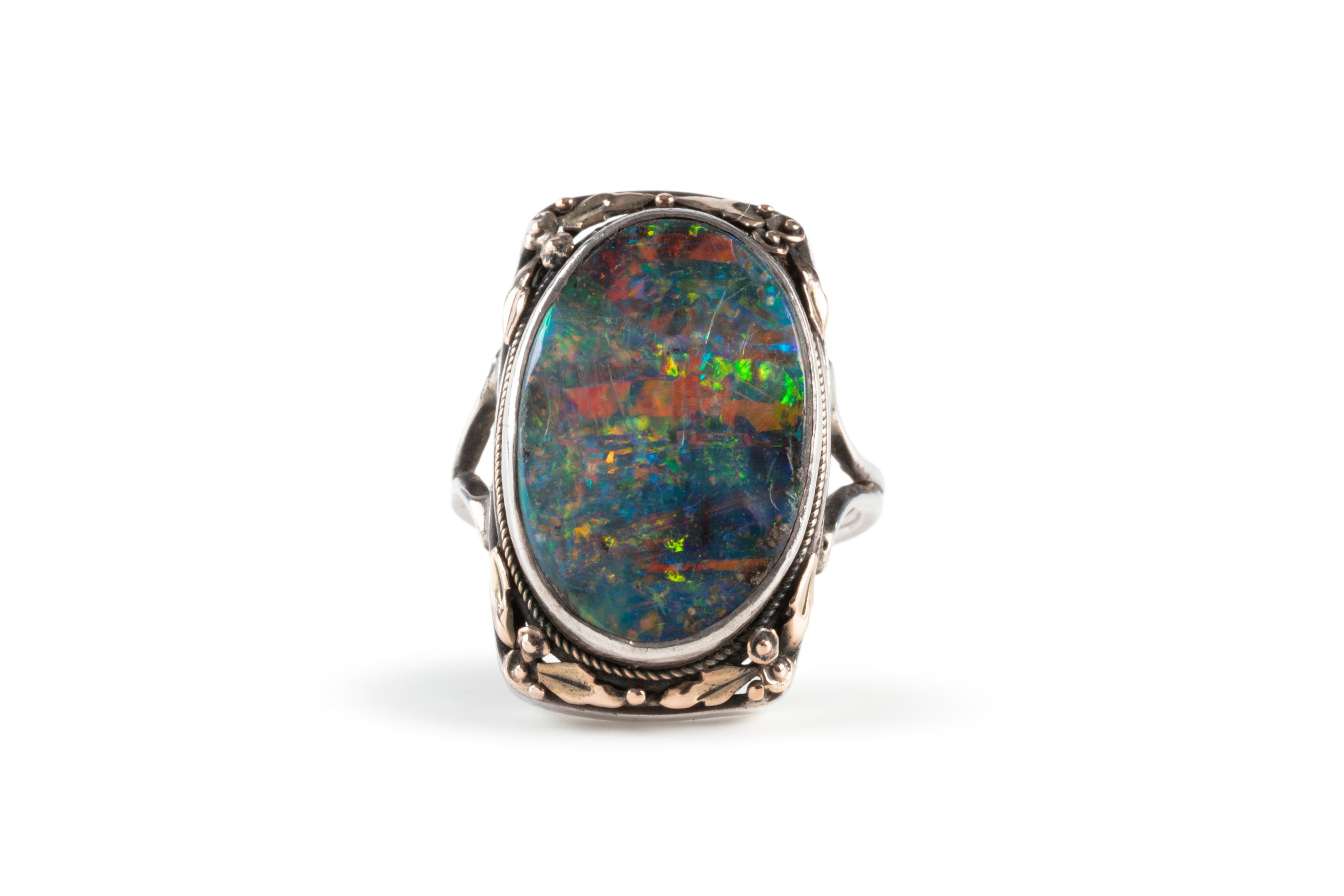 Black opal ring by Rhoda Wager