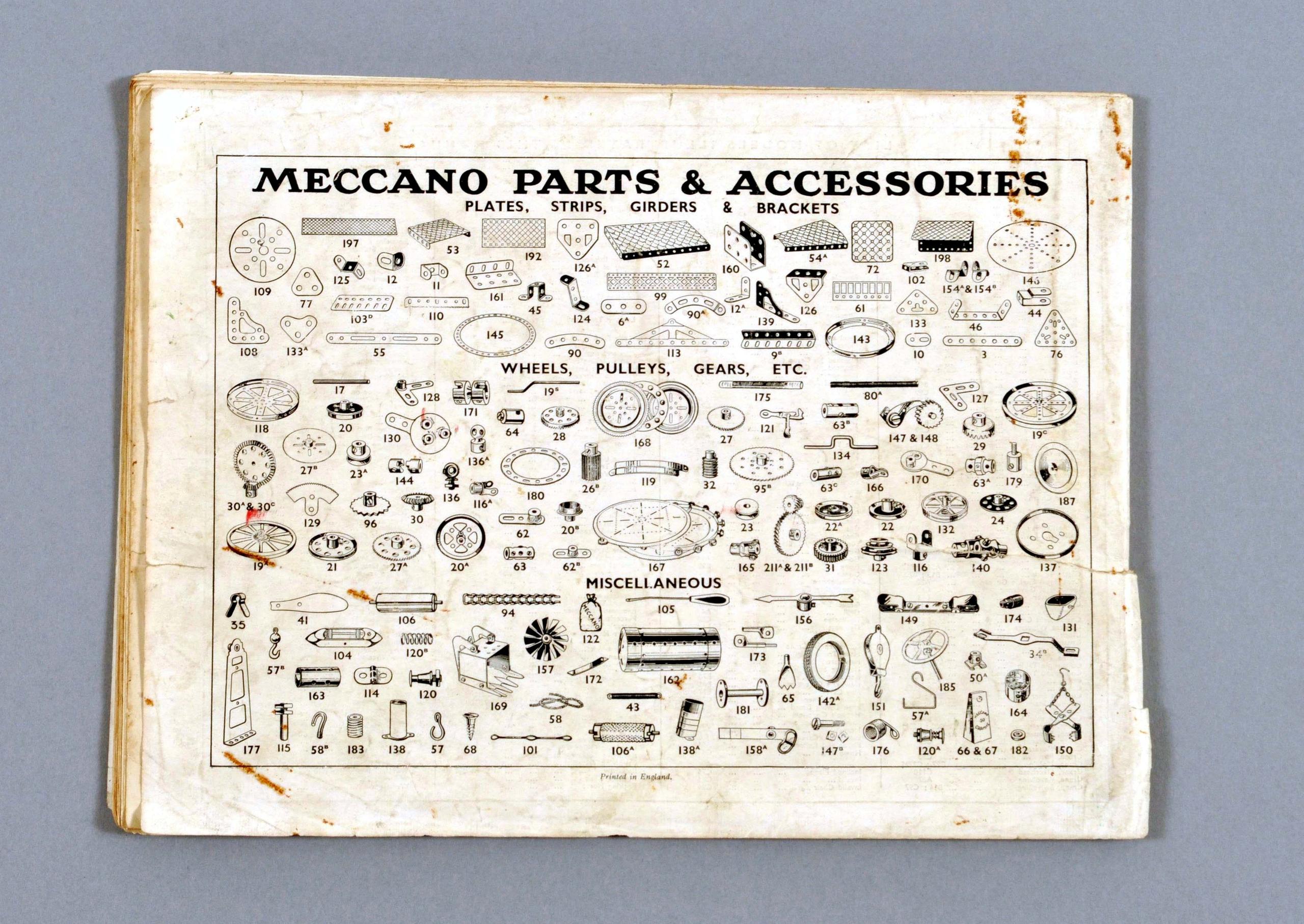 Manuel D'instructions Meccano 1918 – N° 1, 2 & 3 – 196 Modèles à Construire