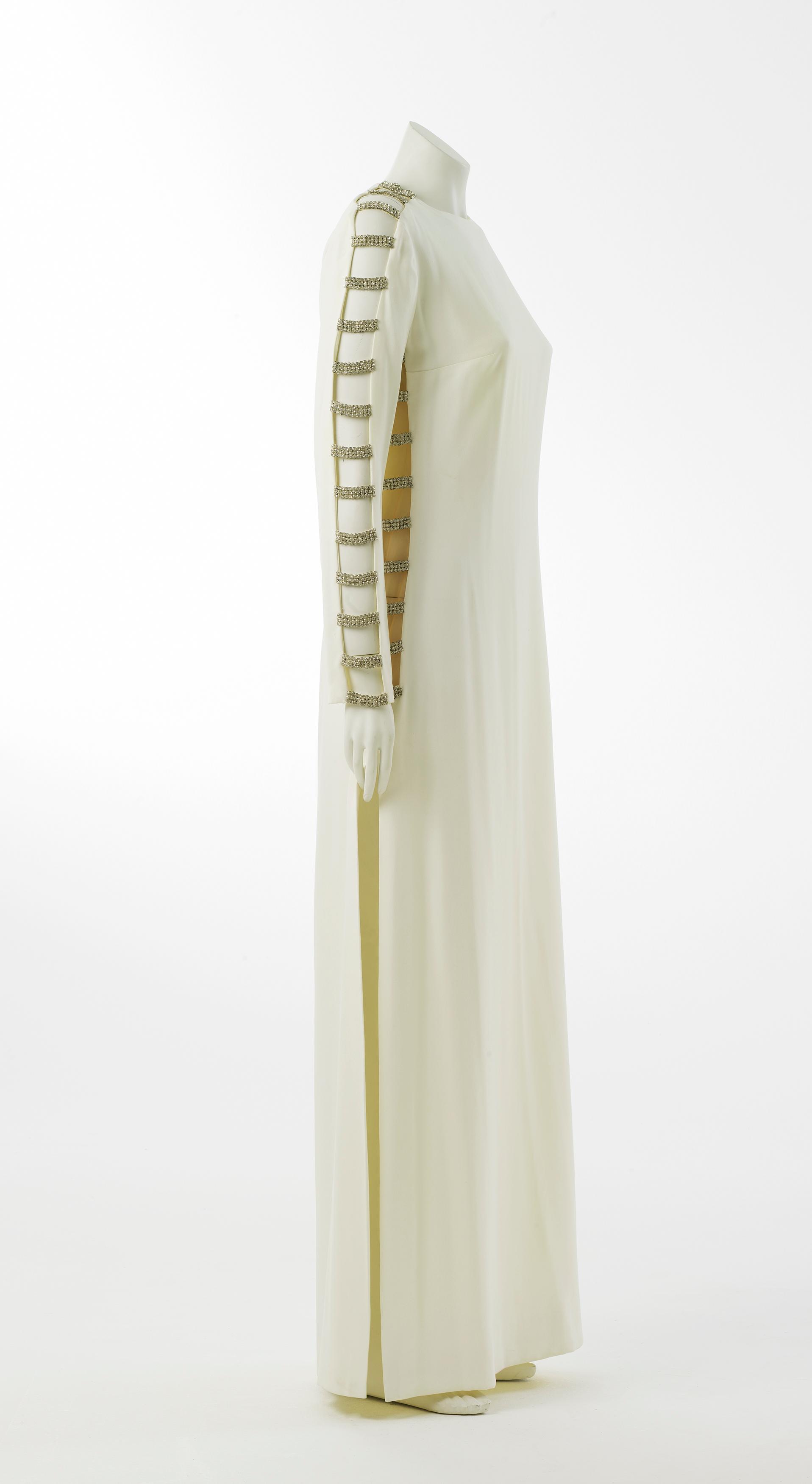 women's ivory dress pants Ivory Satin High Waist Wide Leg Cargo Pants Medium