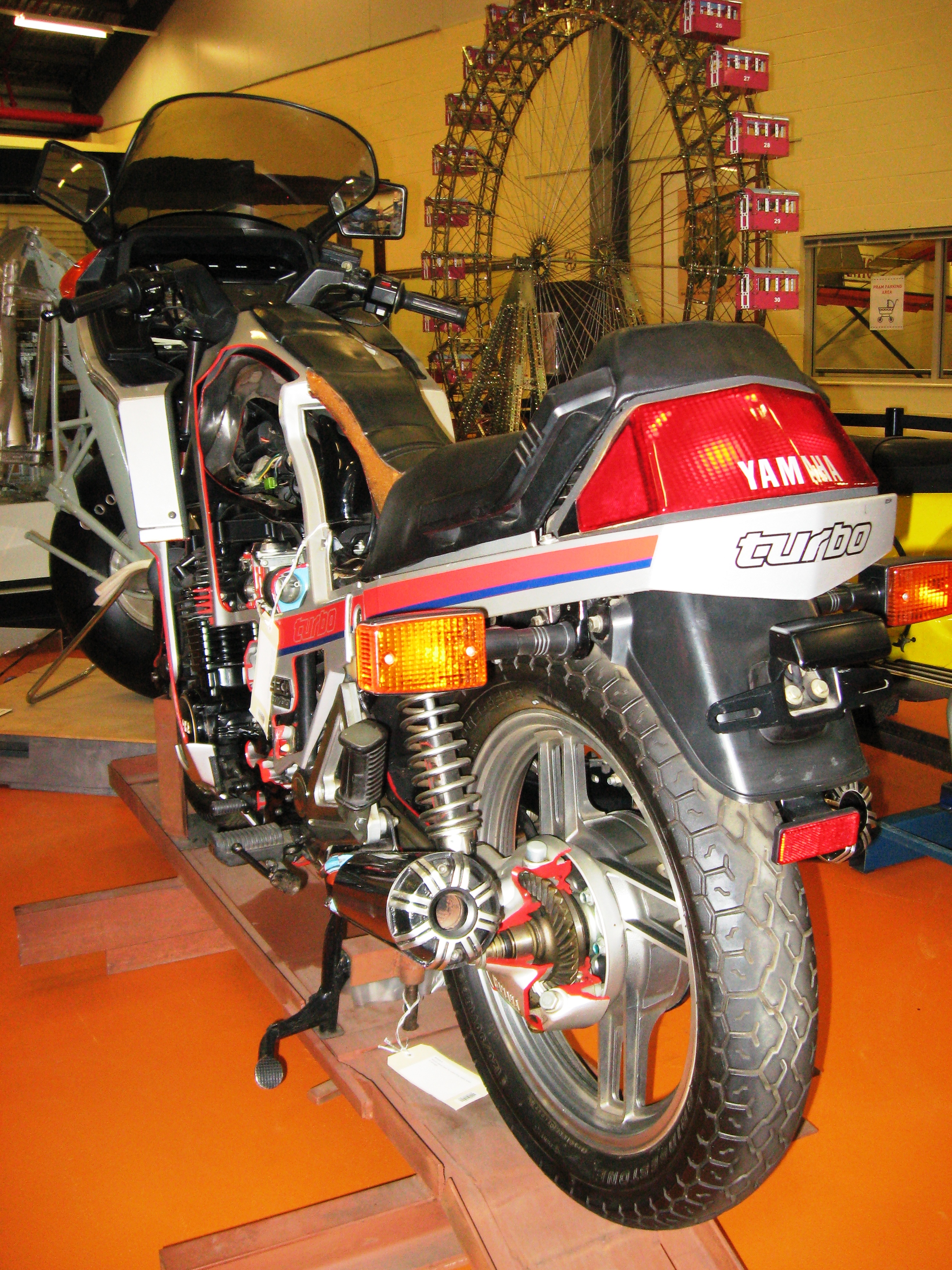 Sectioned Yamaha XJ650 Seca Turbo motorcycle