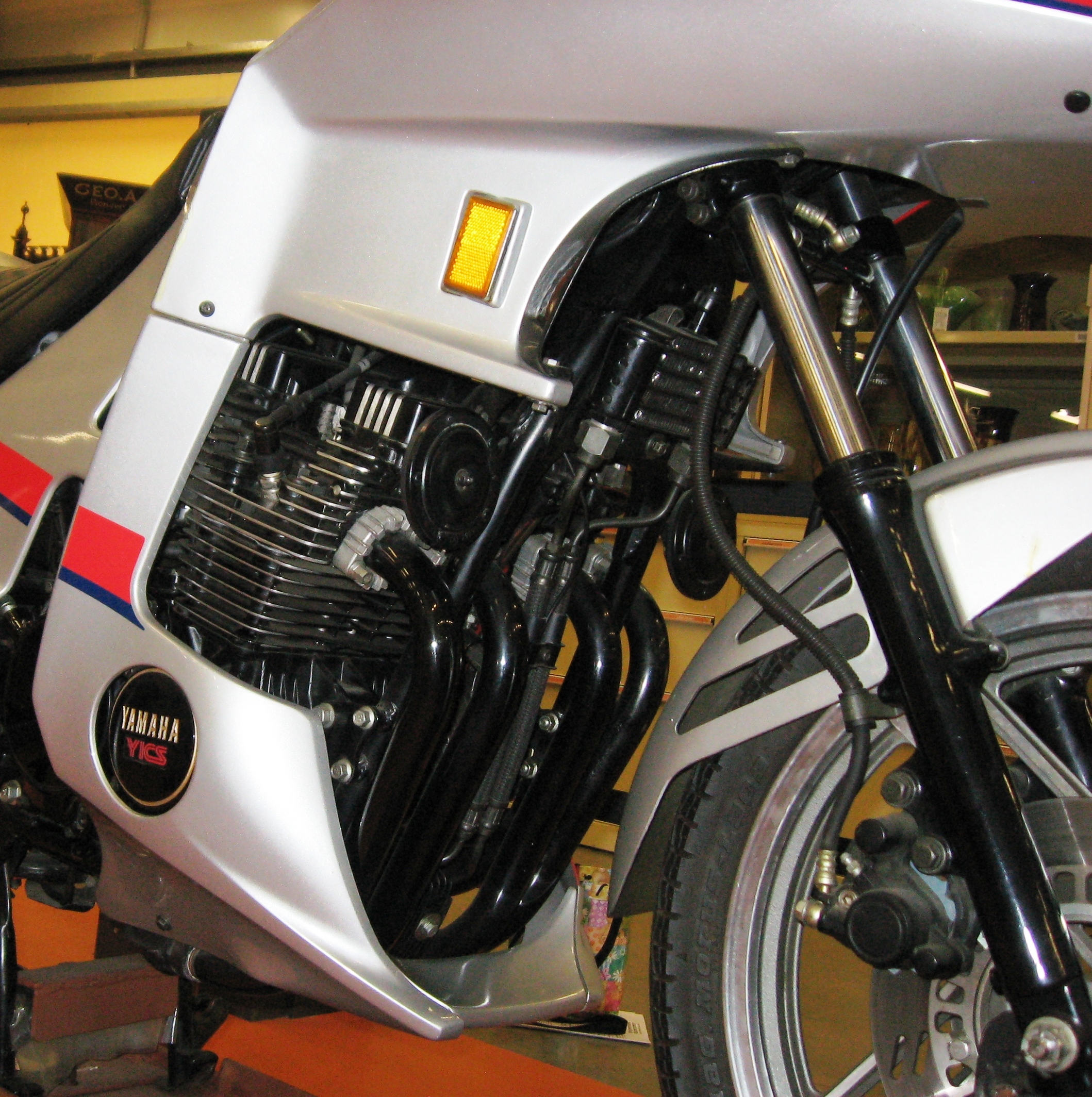 Sectioned Yamaha XJ650 Seca Turbo motorcycle