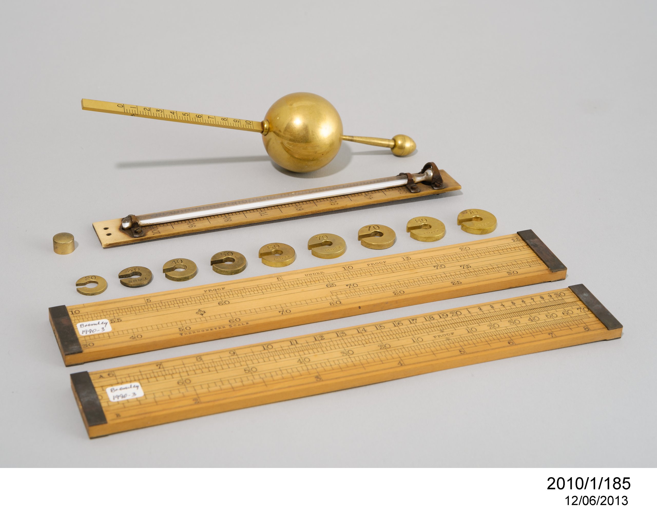 Sikes hydrometer for measuring density of liquids
