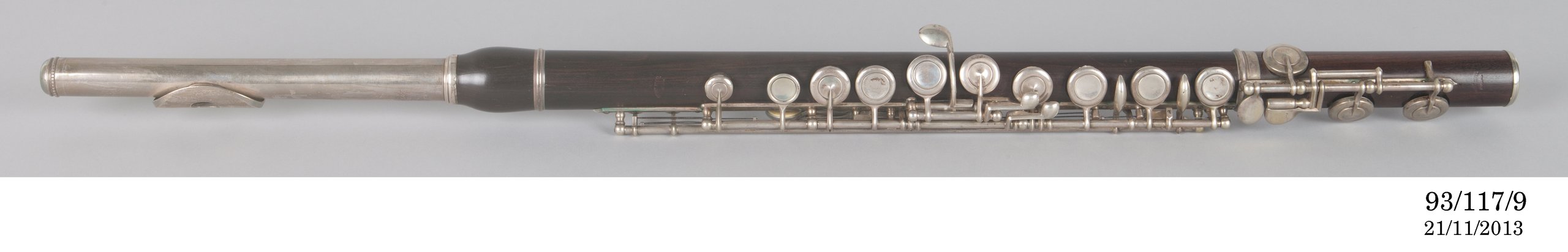 Boehm-system flute made by E Chambille and August Seidel