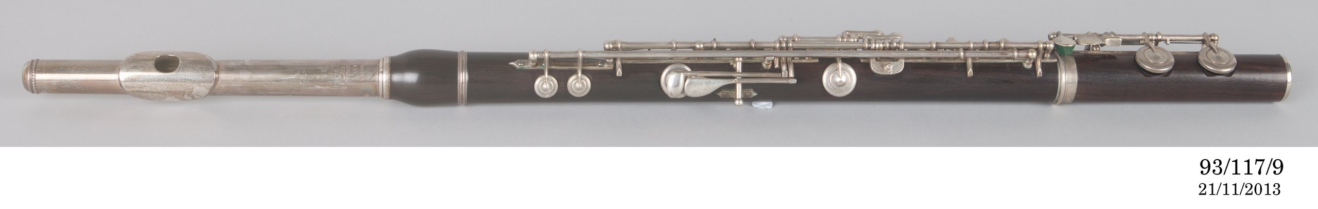 Boehm-system flute made by E Chambille and August Seidel