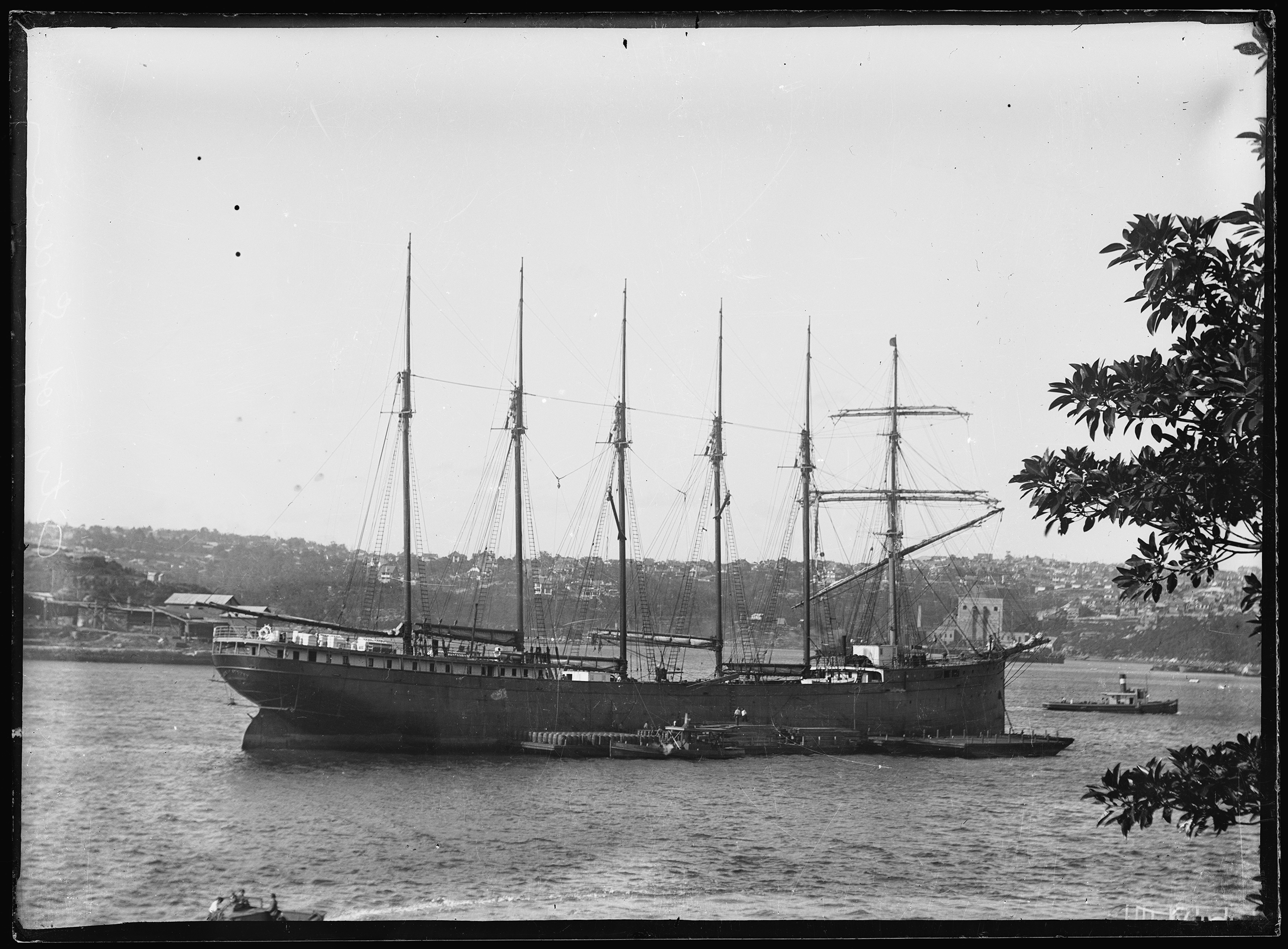 Glass plate negative of the 'City of Sydney' from the Tyrrell Collection