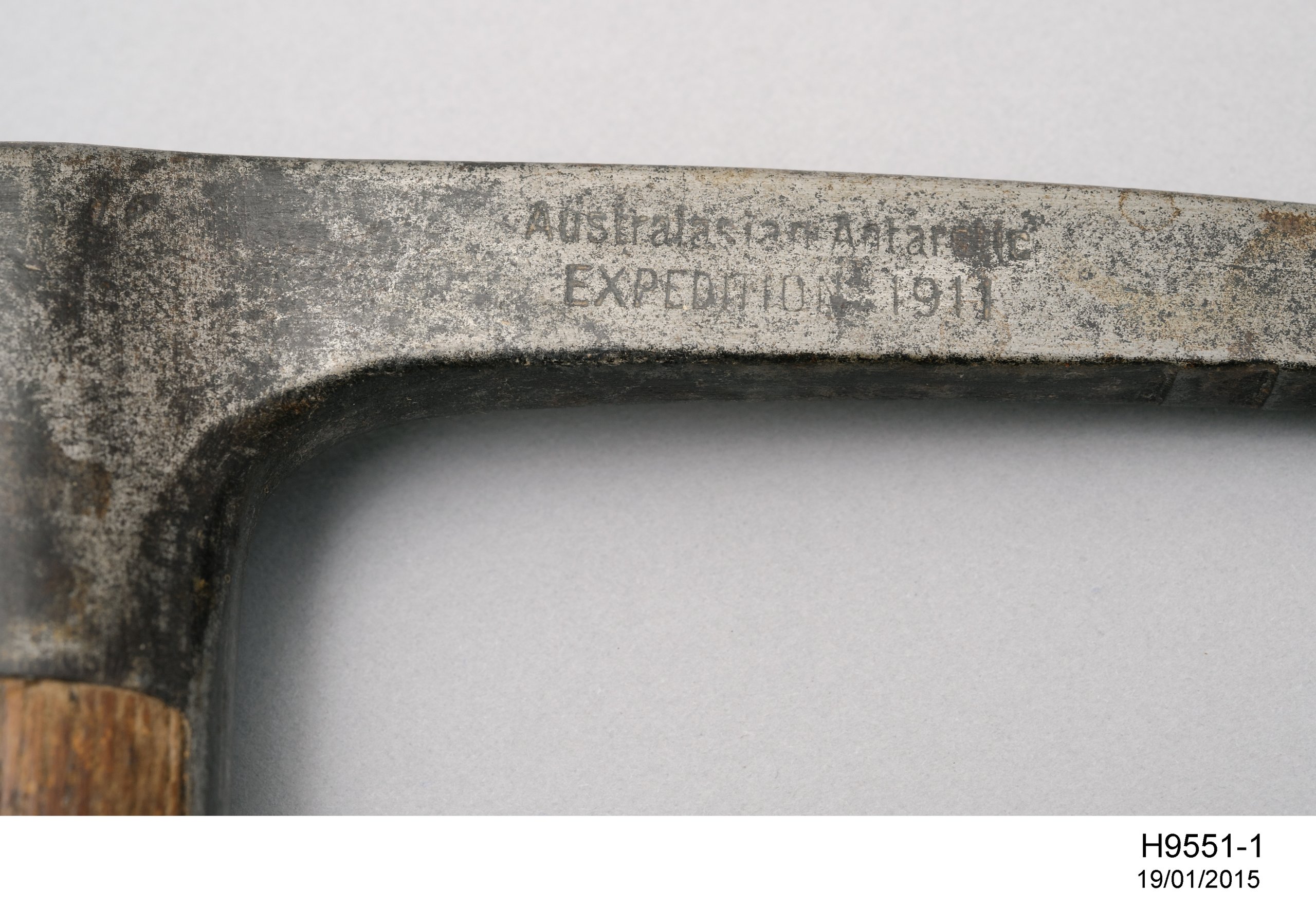 Ice axe used during the Sir Douglas Mawson's Australasian Antarctic Expedition