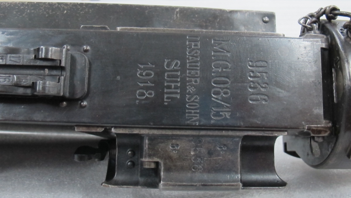 Machine gun MG 08 made by J P Sauer & Sohn, Suhl, Thüringen, Germany