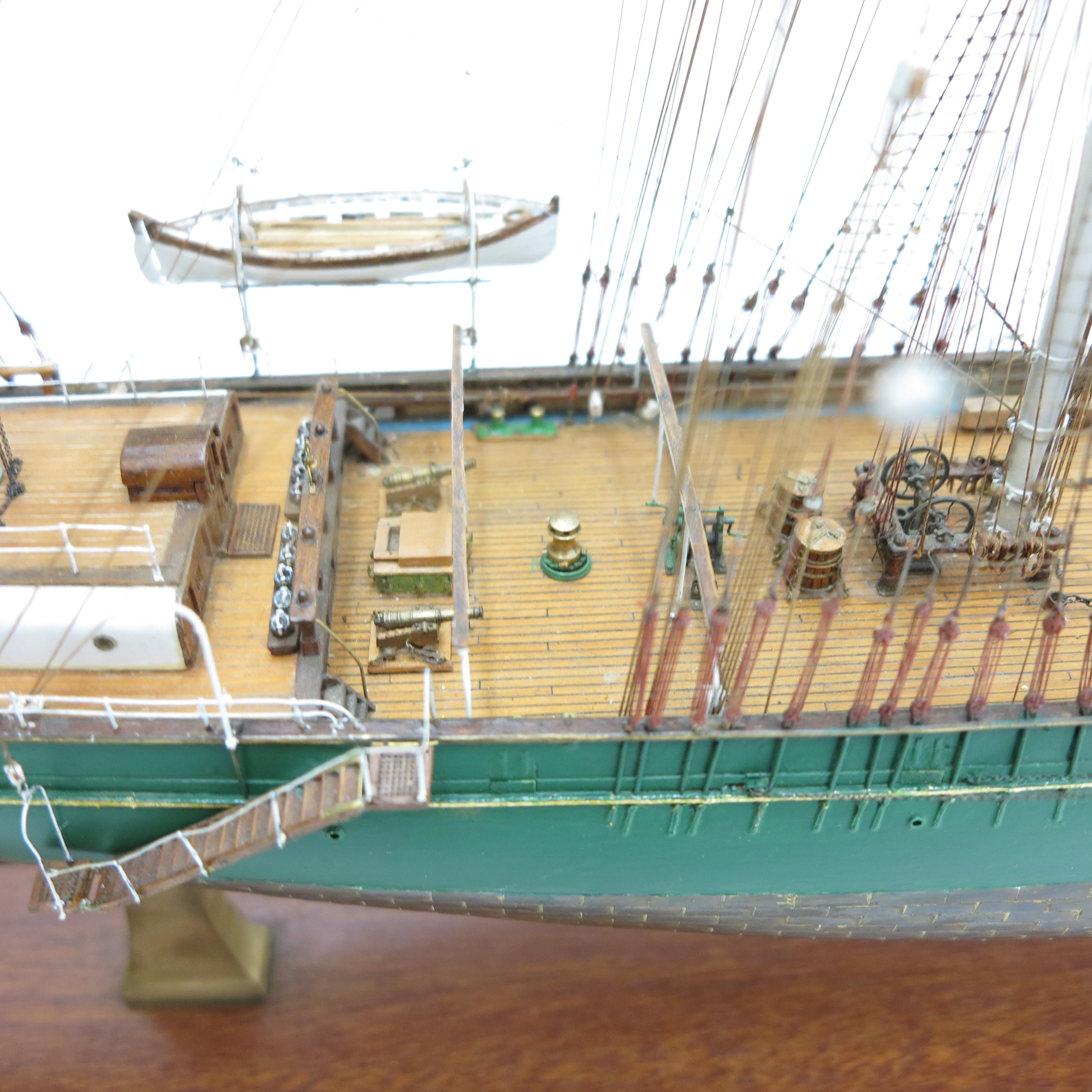 Scale model of the clipper ship "Thermopylae" made by Cyril Hume