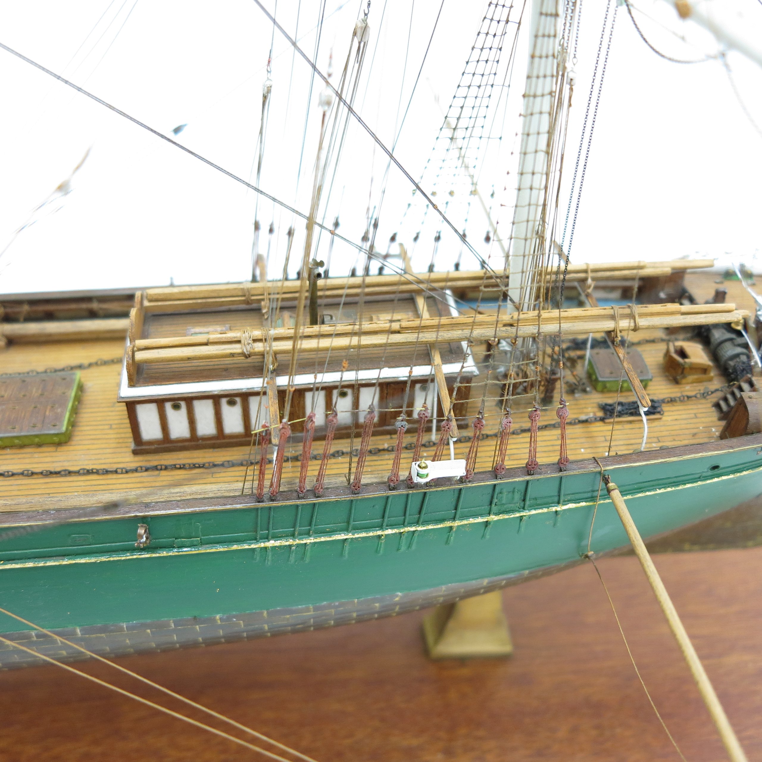 Scale model of the clipper ship "Thermopylae" made by Cyril Hume