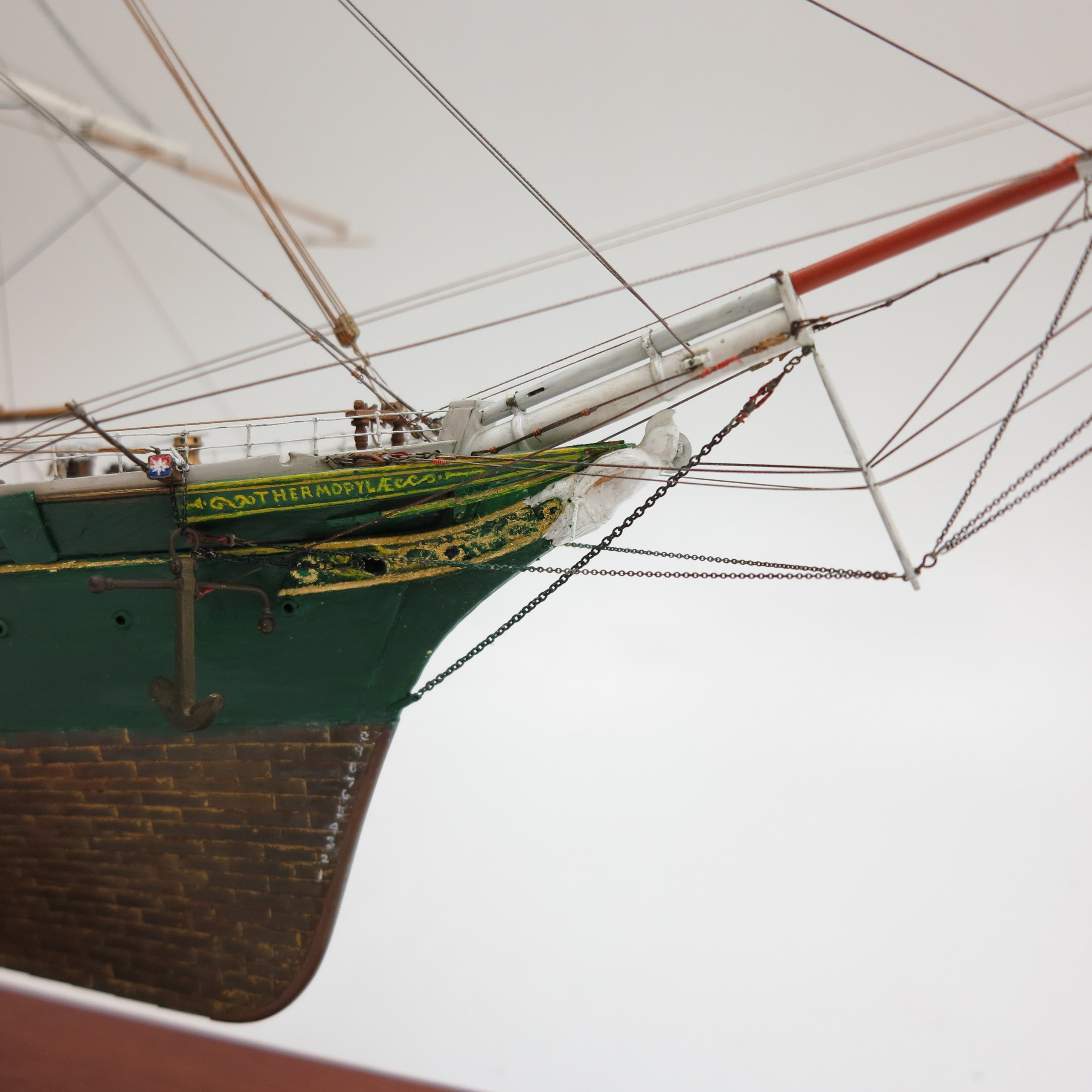 Scale model of the clipper ship "Thermopylae" made by Cyril Hume