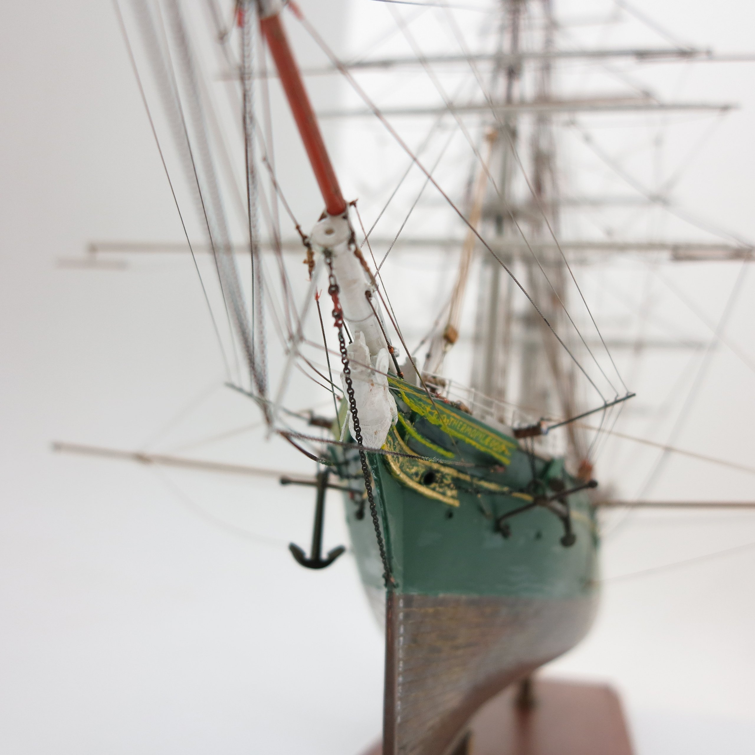 Scale model of the clipper ship "Thermopylae" made by Cyril Hume