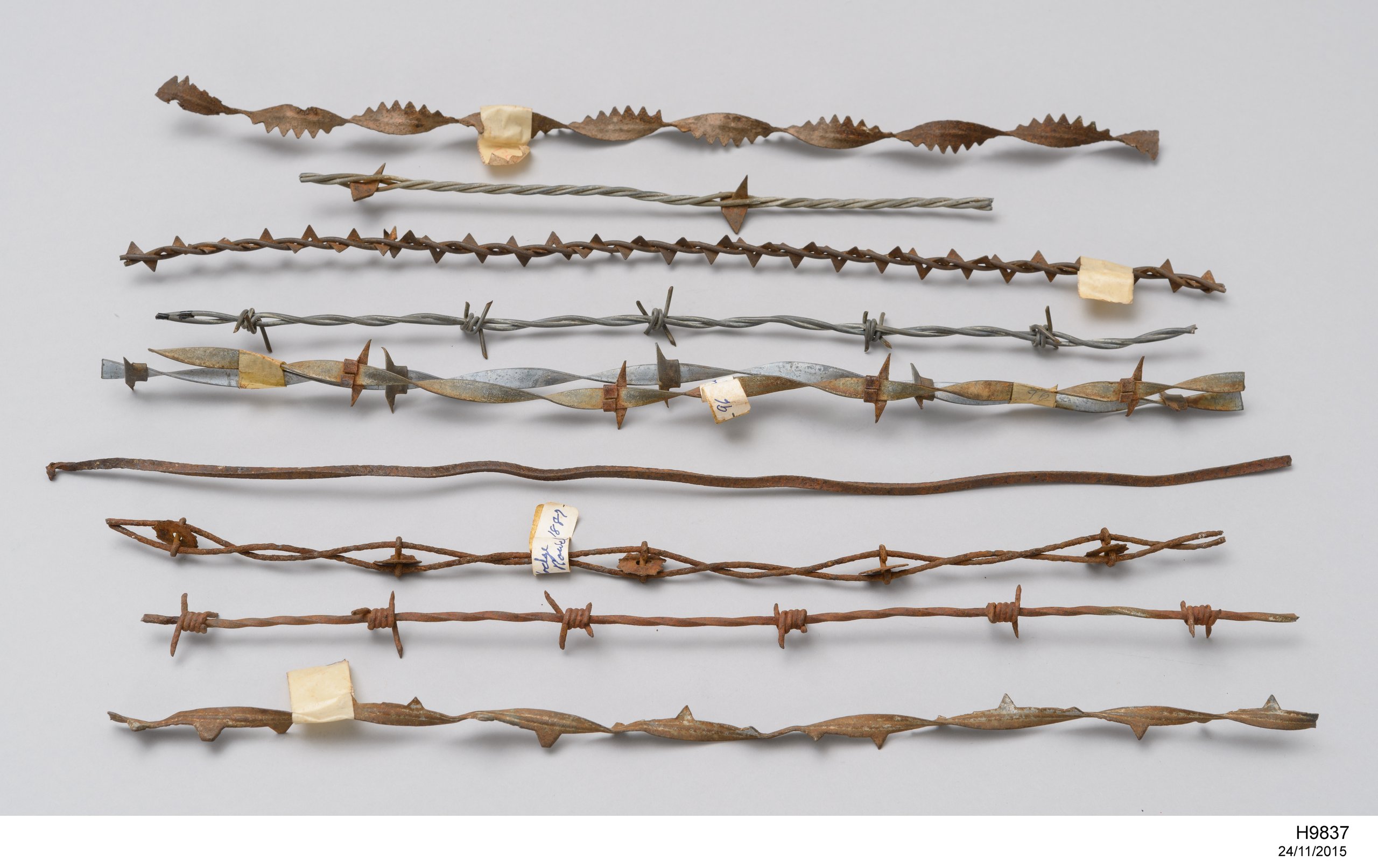Collection of barbed wire