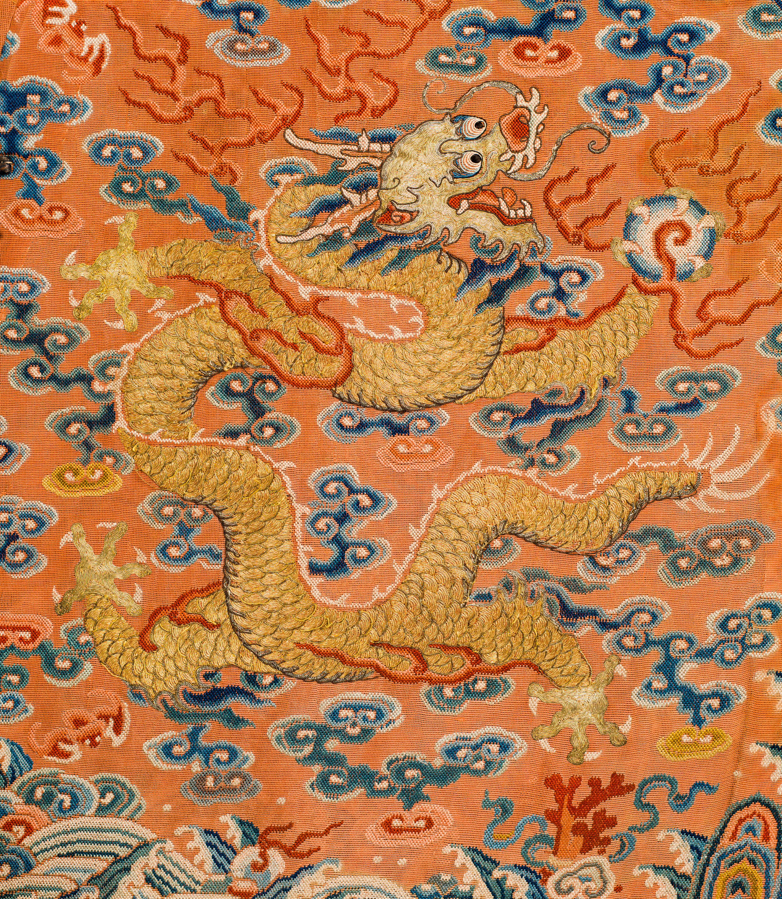Silk gauze dragon robe from China