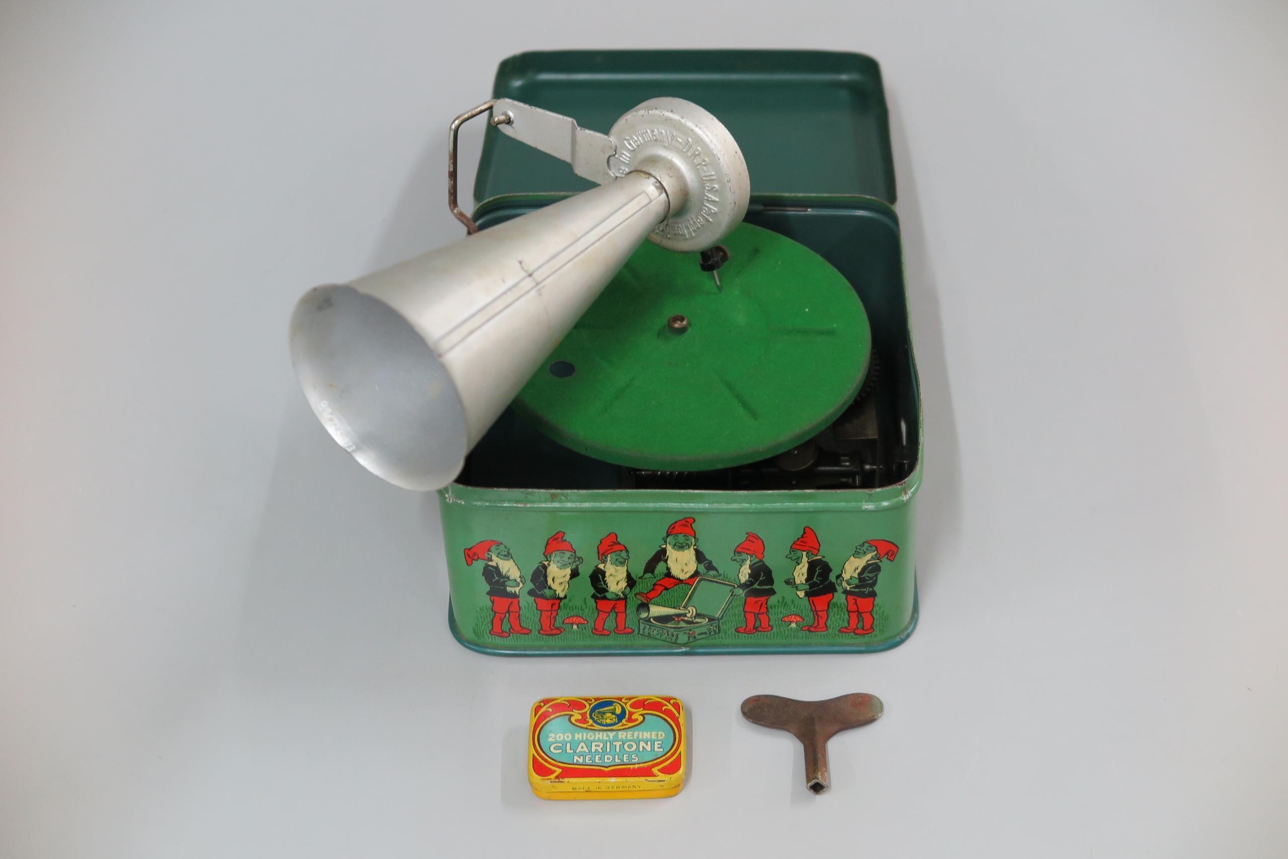 Ancien Jouet Musical Tôle – Kiddyphone Gramophone Pygmiphone BING 1920