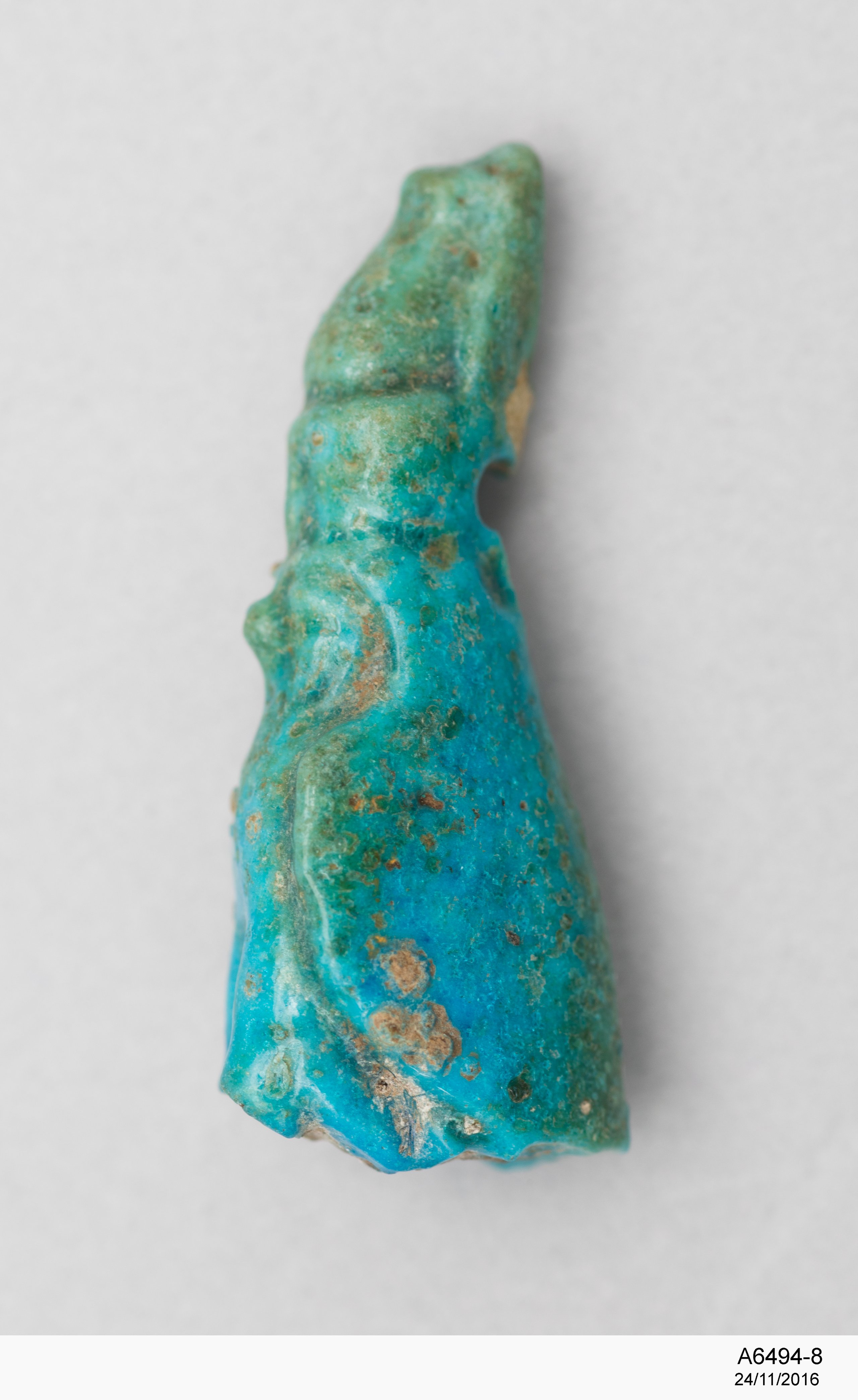 Faience amulet of Horus from Egypt
