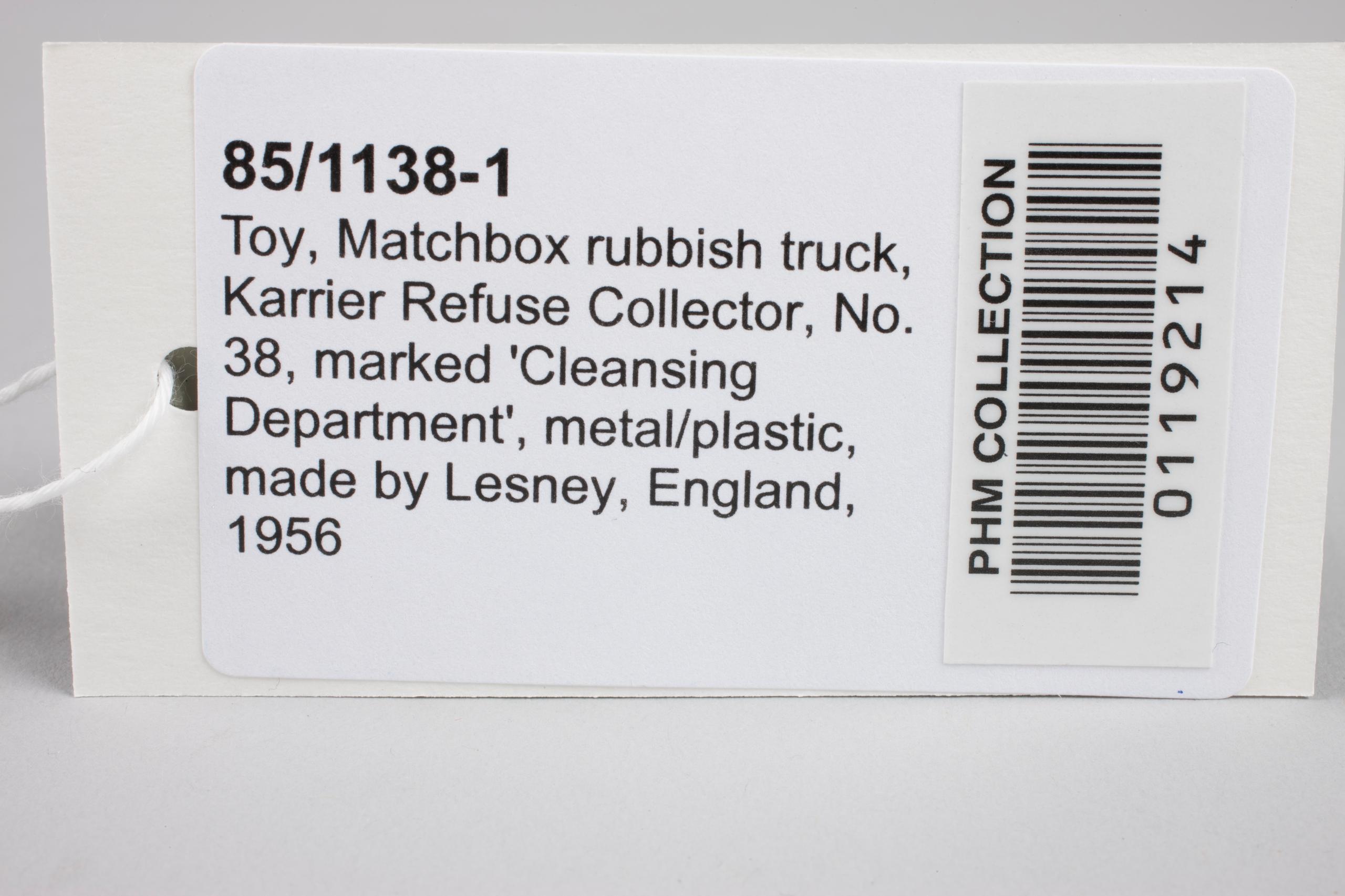 Matchbox 1-75: MB38-a-3 Karrier Refuse Collector