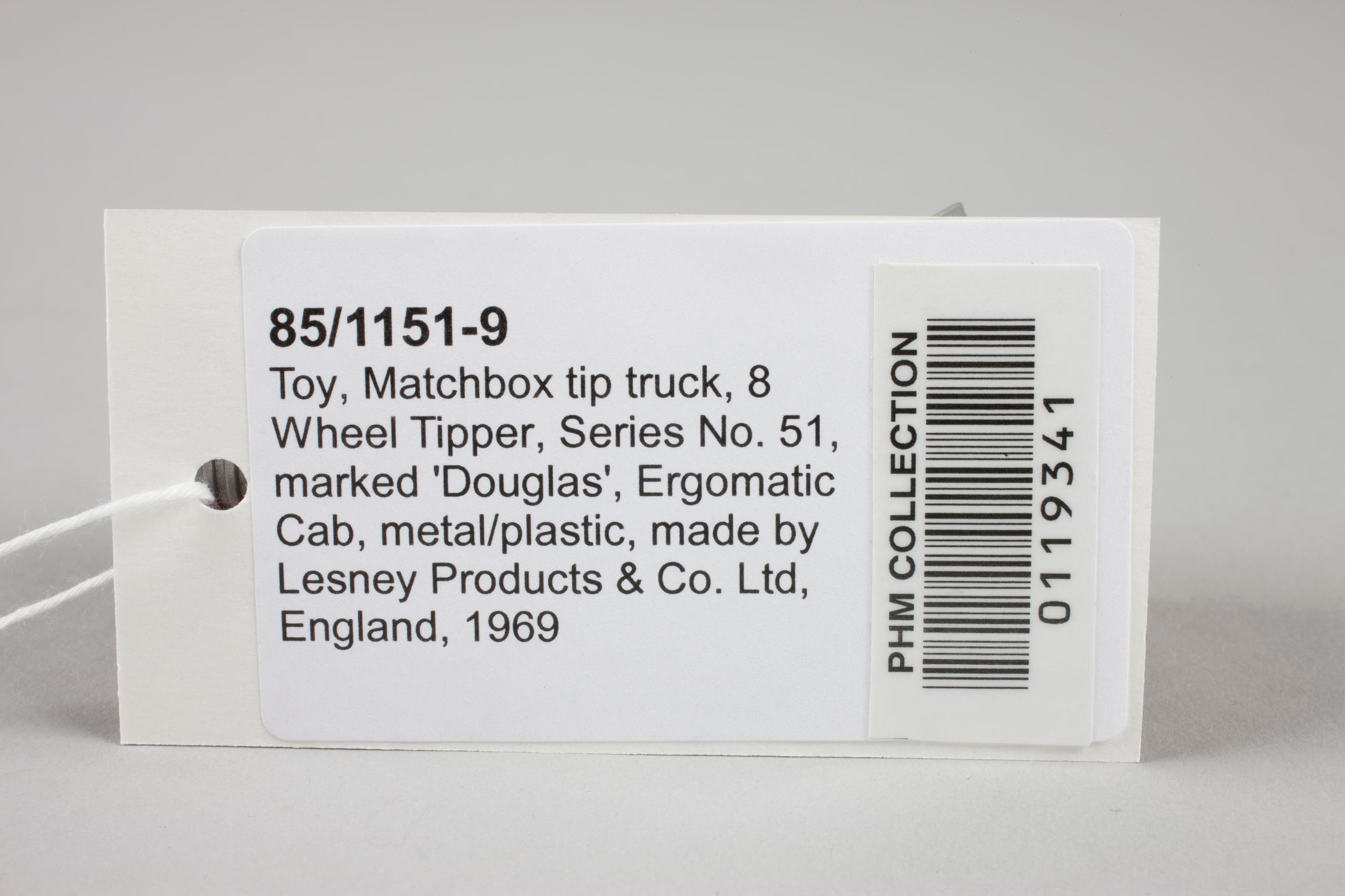 Camion Matchbox Série 8 - Tipper à 8 Roues, N°17, Boîte D'origine Première édition - Modèle Vintage