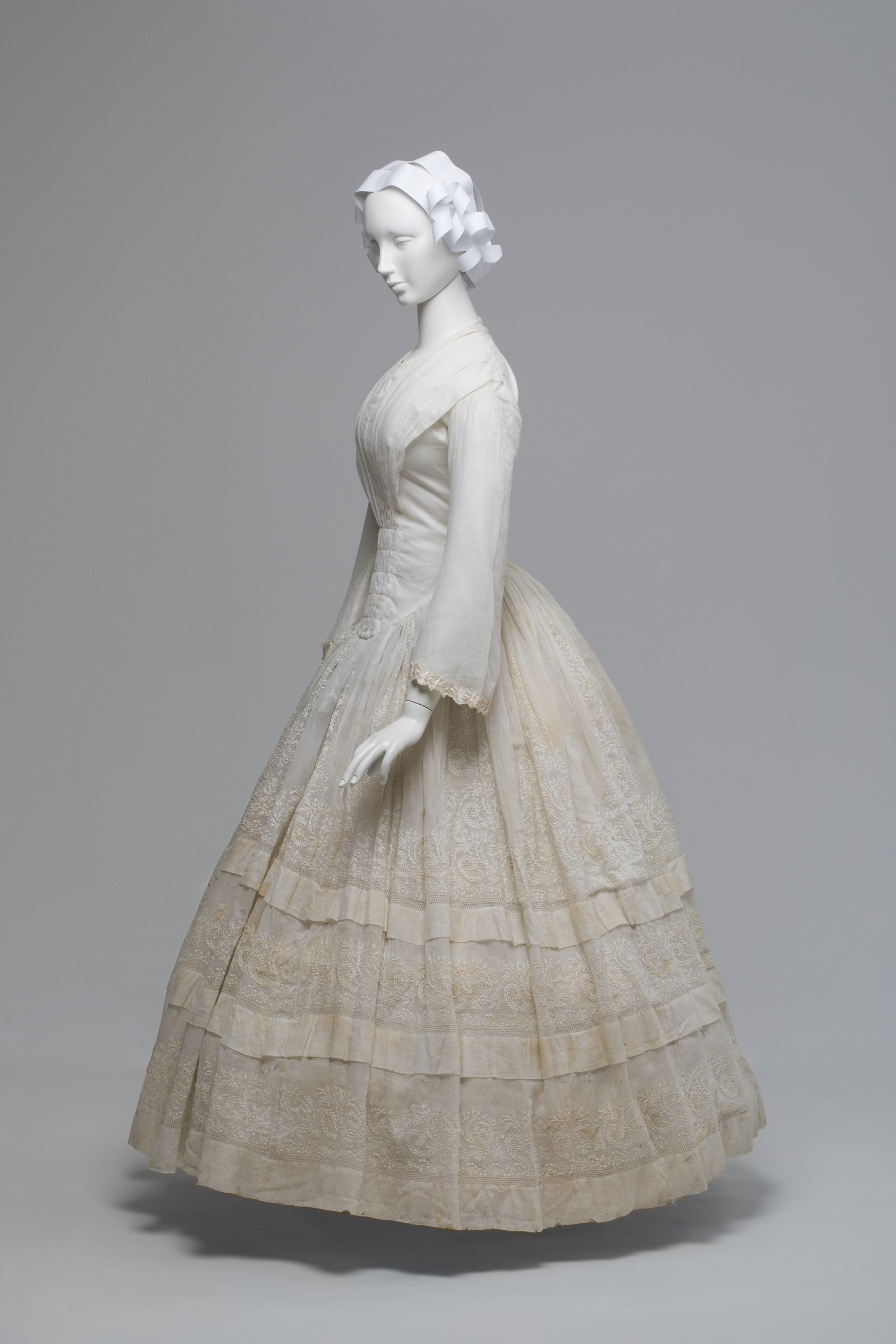 Wedding dress possibly worn by the mother or mother-in-law of Margaret White (nee Fletcher)